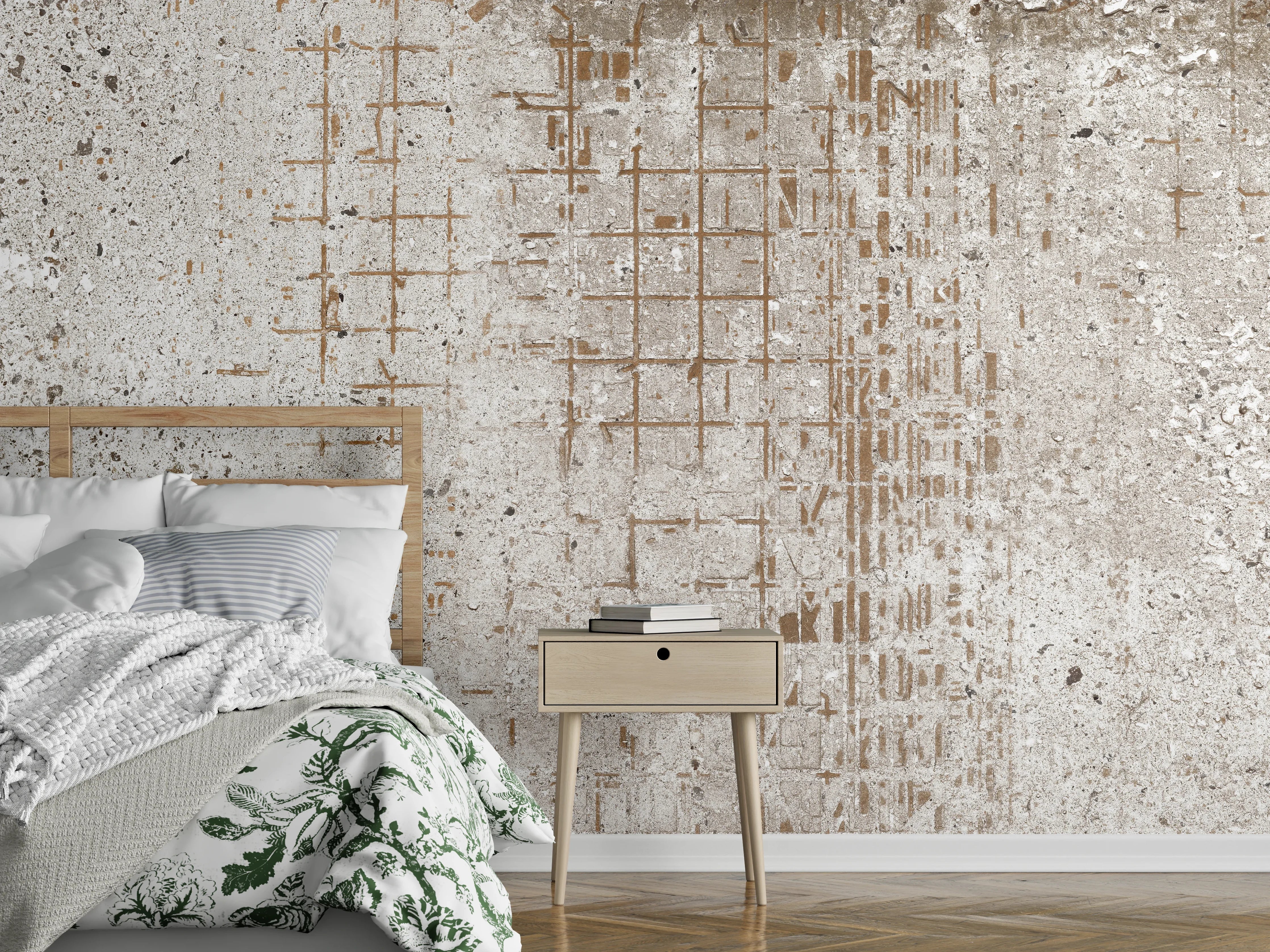 Wandverkleidung Schlafzimmer - Alte vintage Betonmauer