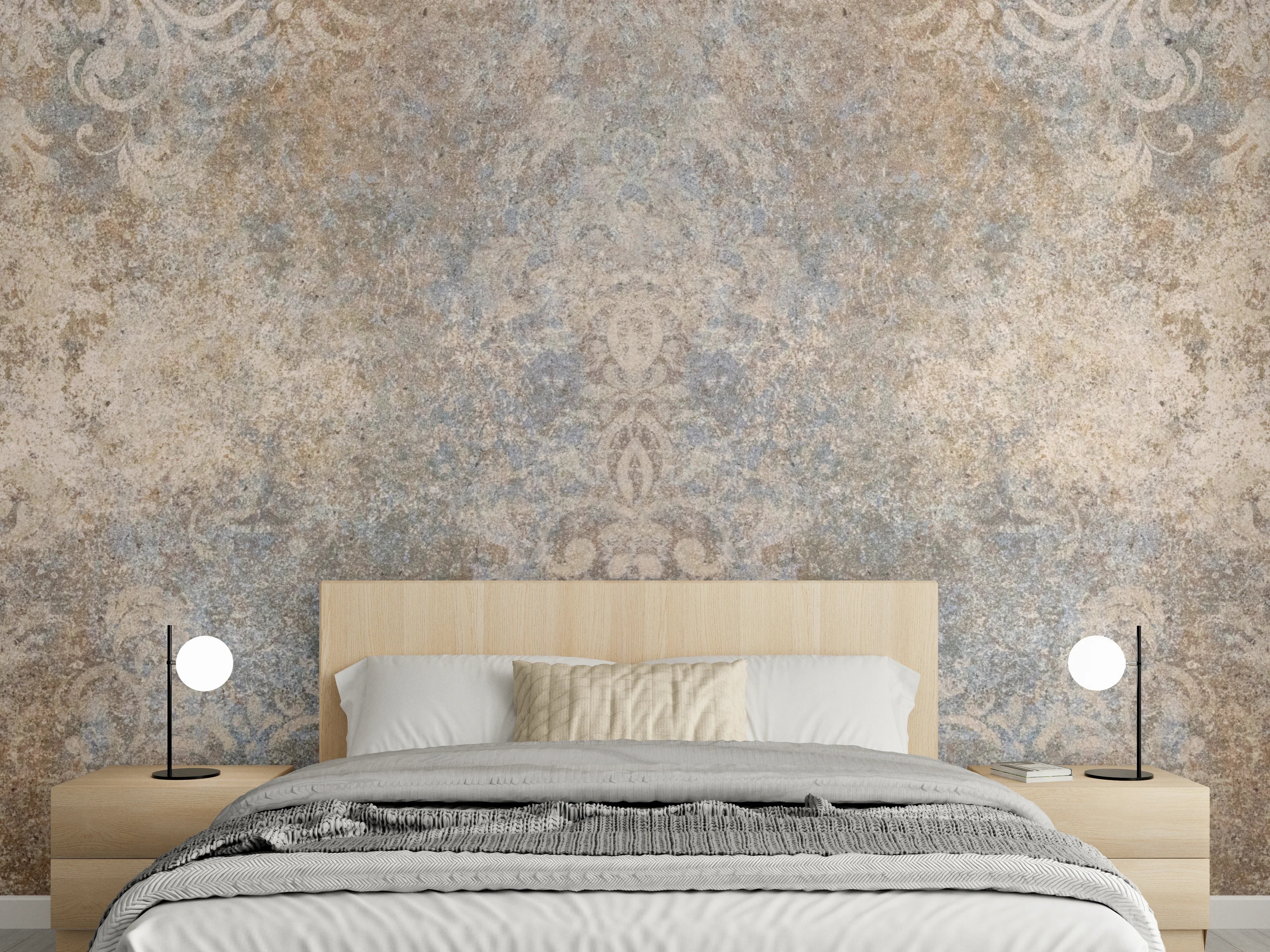 Wandverkleidung Schlafzimmer - Altes abgenutztes Mosaik Motiv