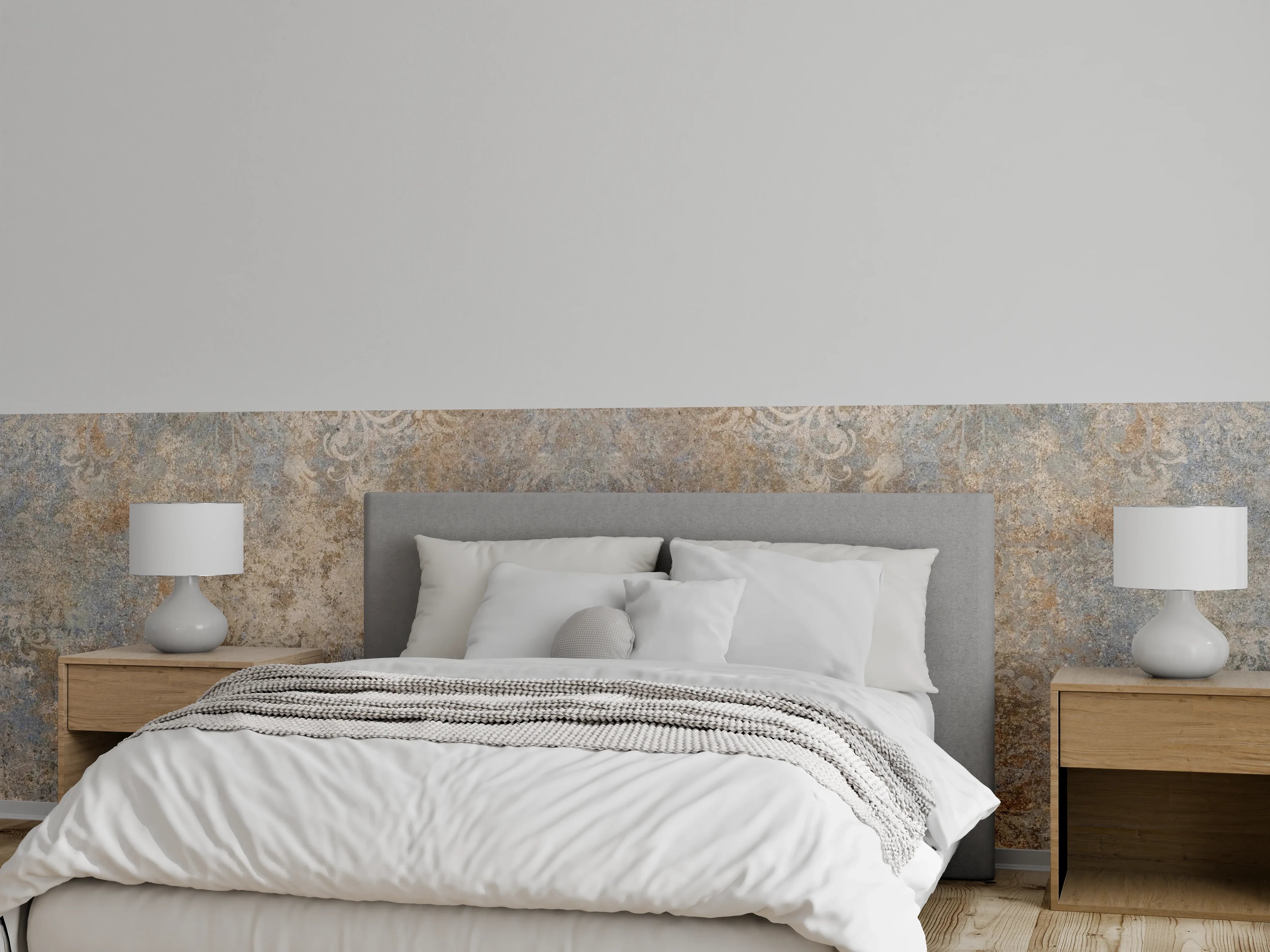 Wandverkleidung Schlafzimmer - Altes abgenutztes Mosaik Motiv