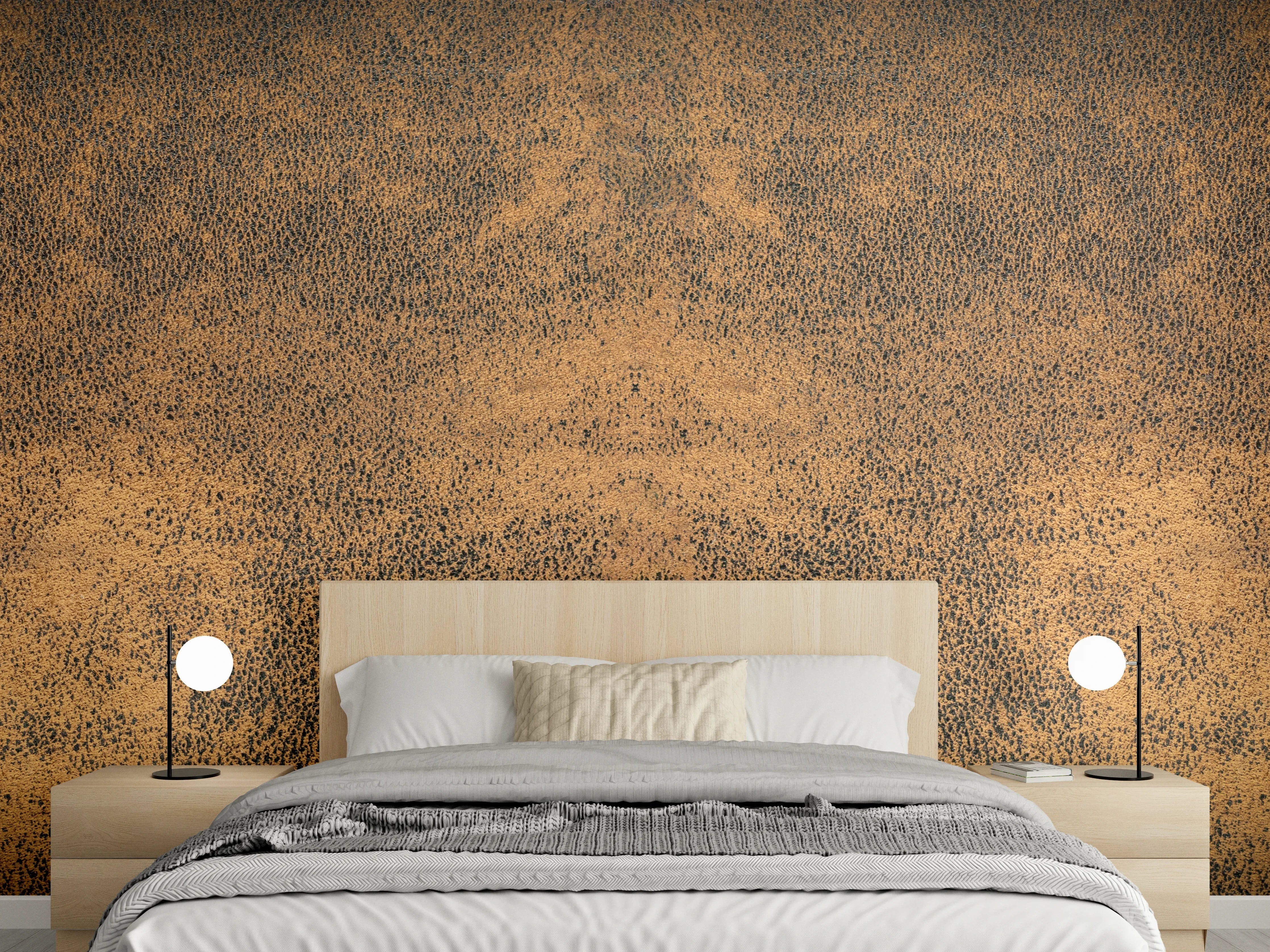 Wandverkleidung Schlafzimmer - Altes braunes rustikales Leder