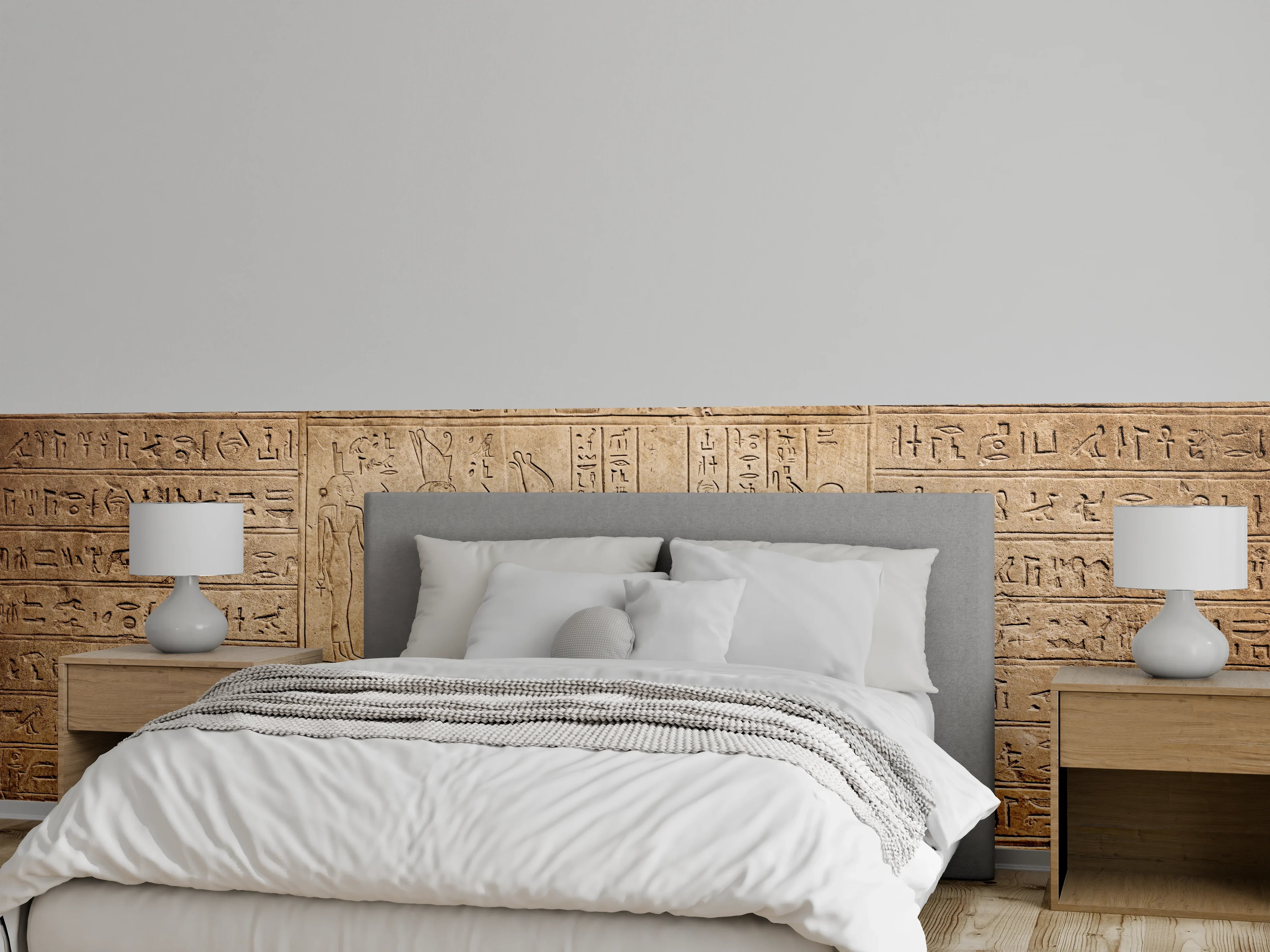 Wandverkleidung Schlafzimmer - Antike Ägyptische Hieroglyphen