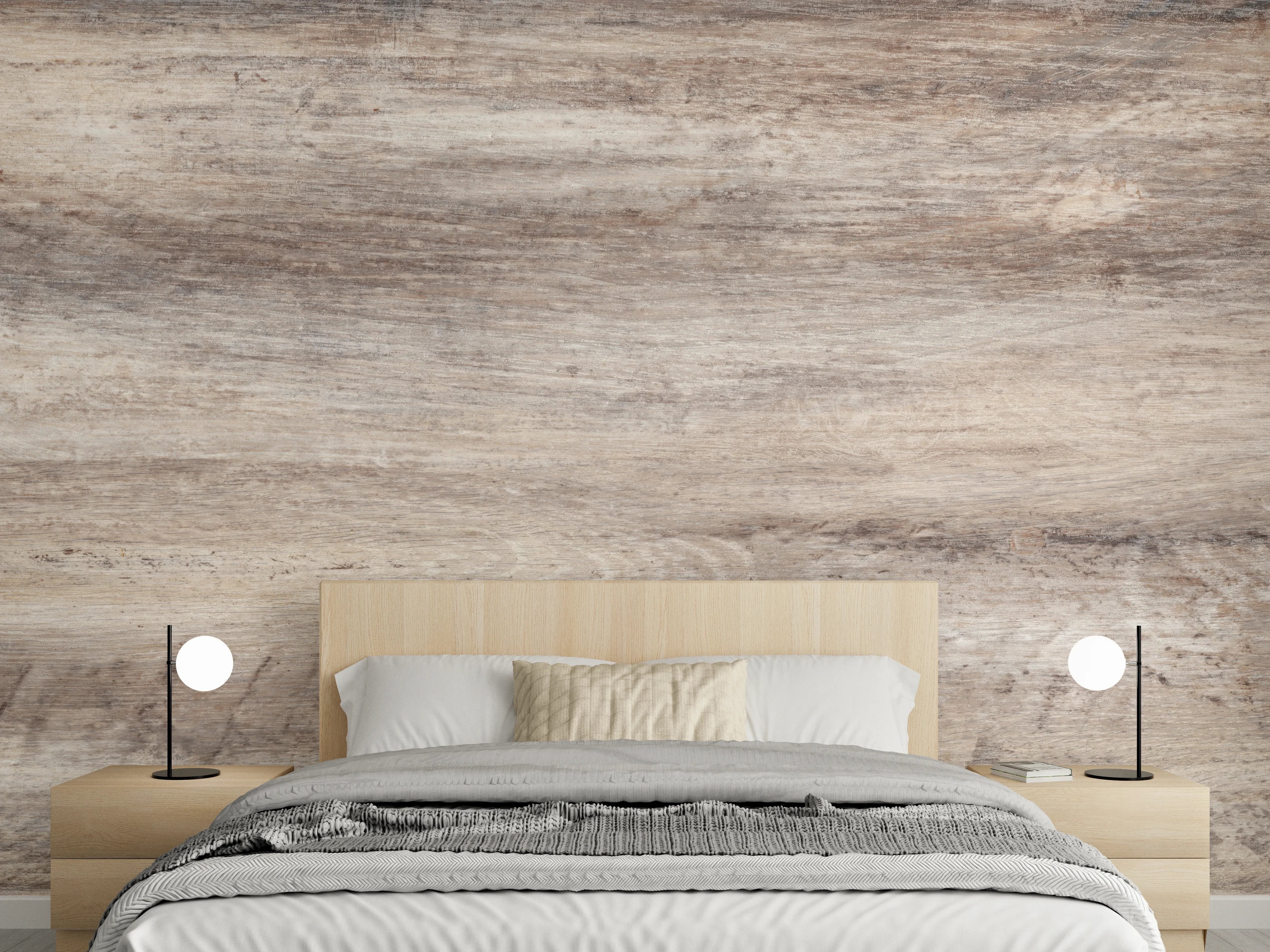 Wandverkleidung Schlafzimmer - Antike Holztextur