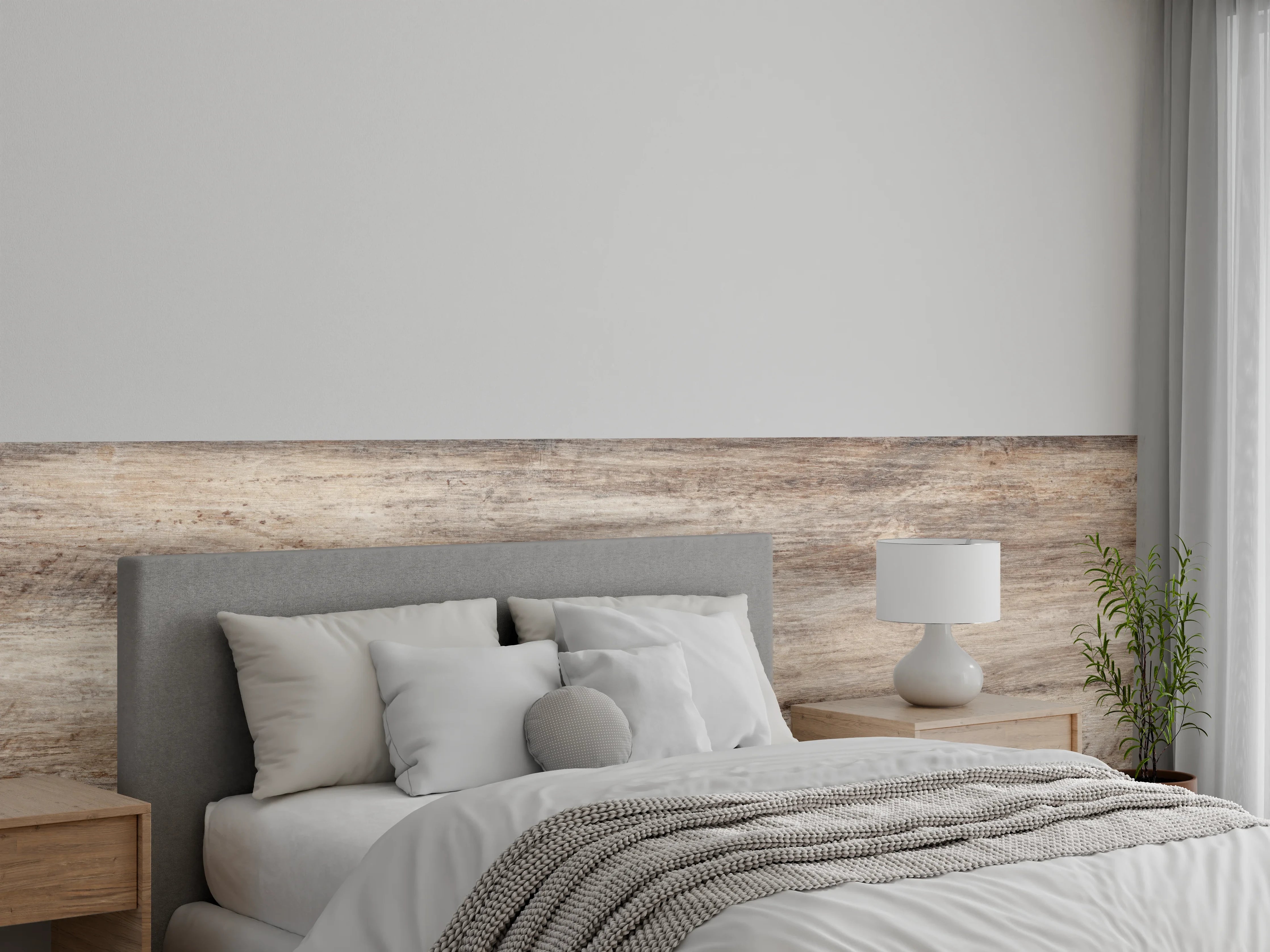 Wandverkleidung Schlafzimmer - Antike Holztextur