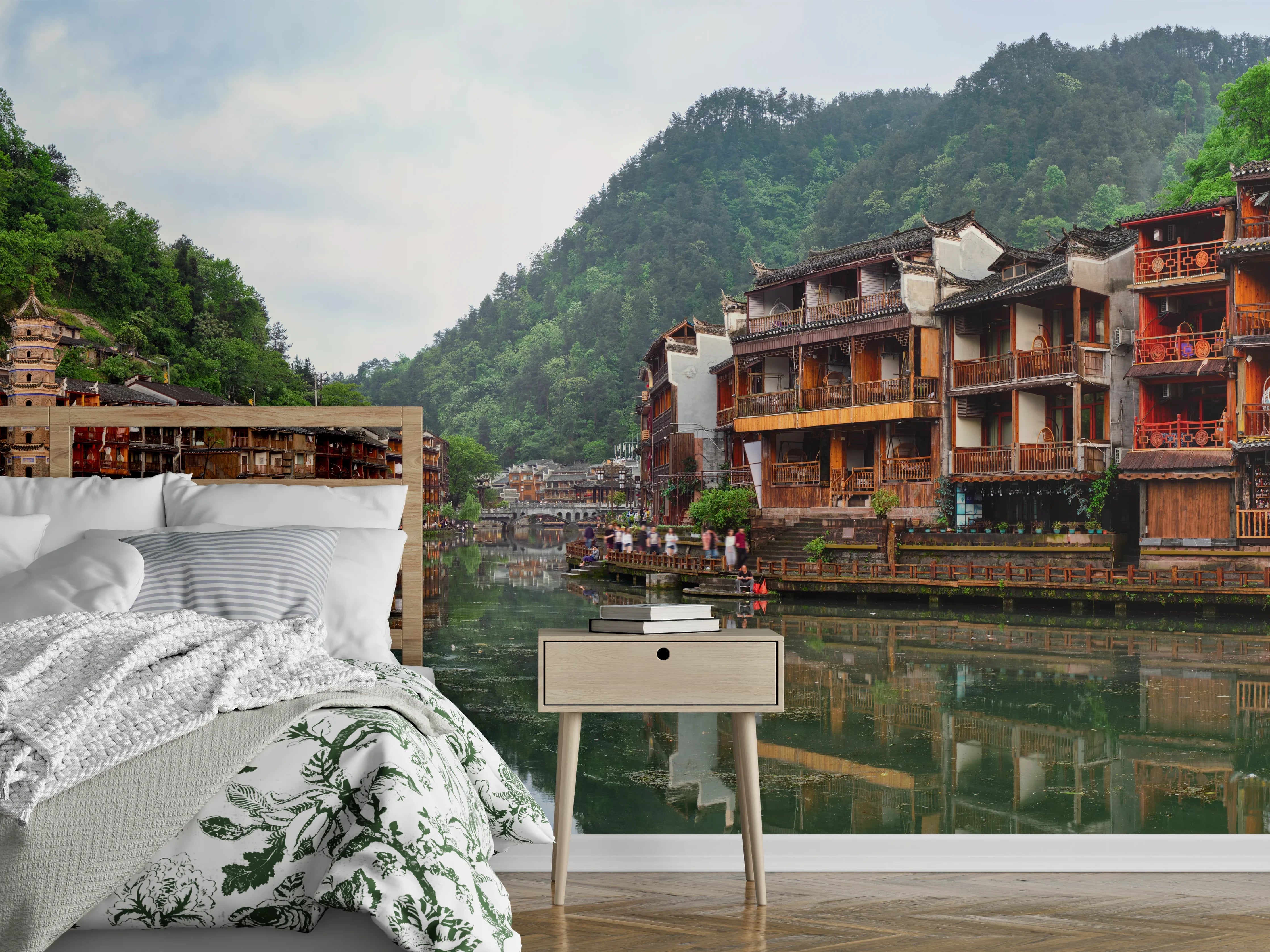 Wandverkleidung Schlafzimmer - Antike Stadt Feng Huang