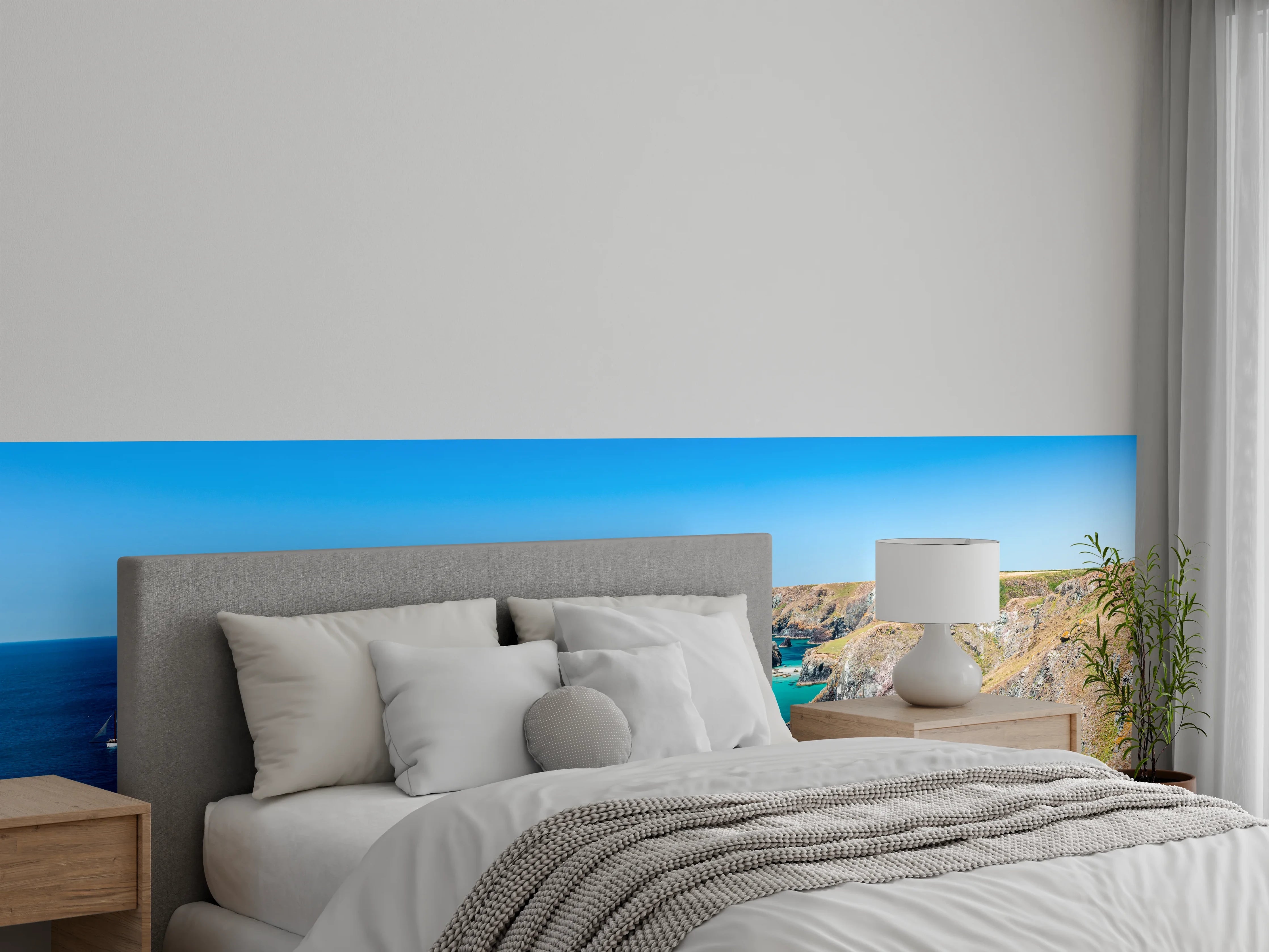 Wandverkleidung Schlafzimmer - Atemberaubende Küstenlandschaft Panorama
