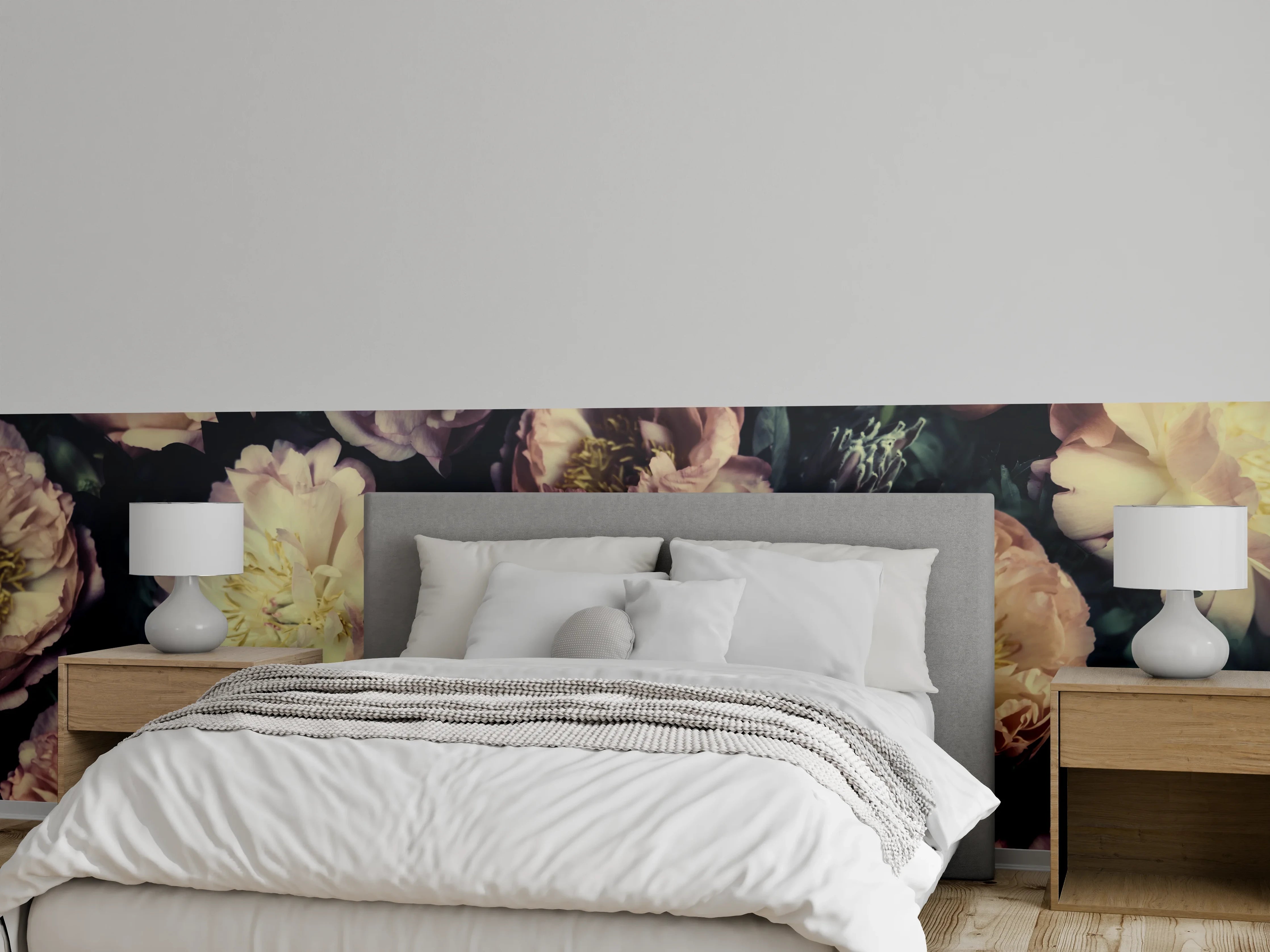 Wandverkleidung Schlafzimmer - Atemberaubende Pfingstrosen