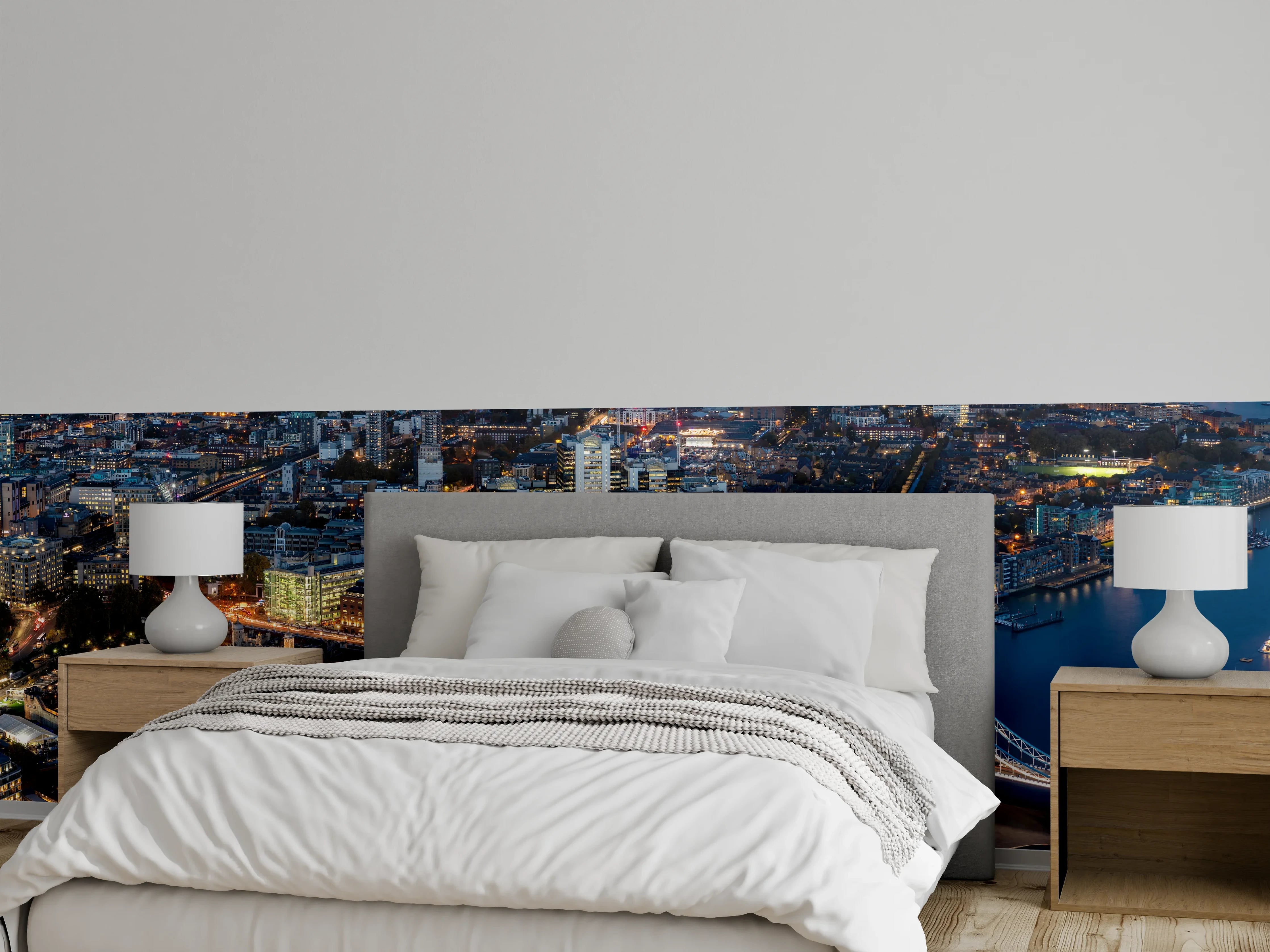 Wandverkleidung Schlafzimmer - Atemberaubende Skyline auf London-England
