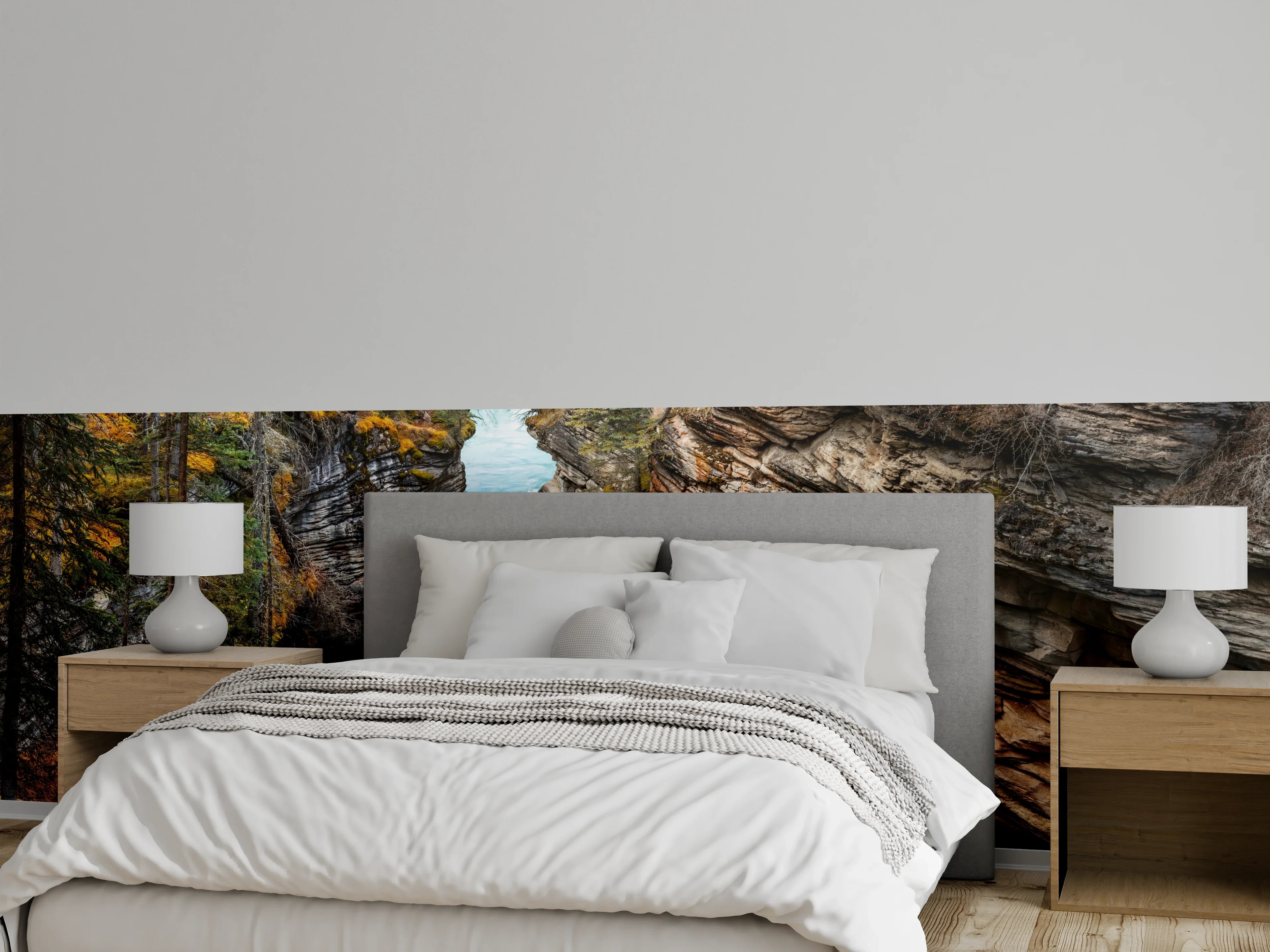 Wandverkleidung Schlafzimmer - Athabasca Wasserfälle - Kanada