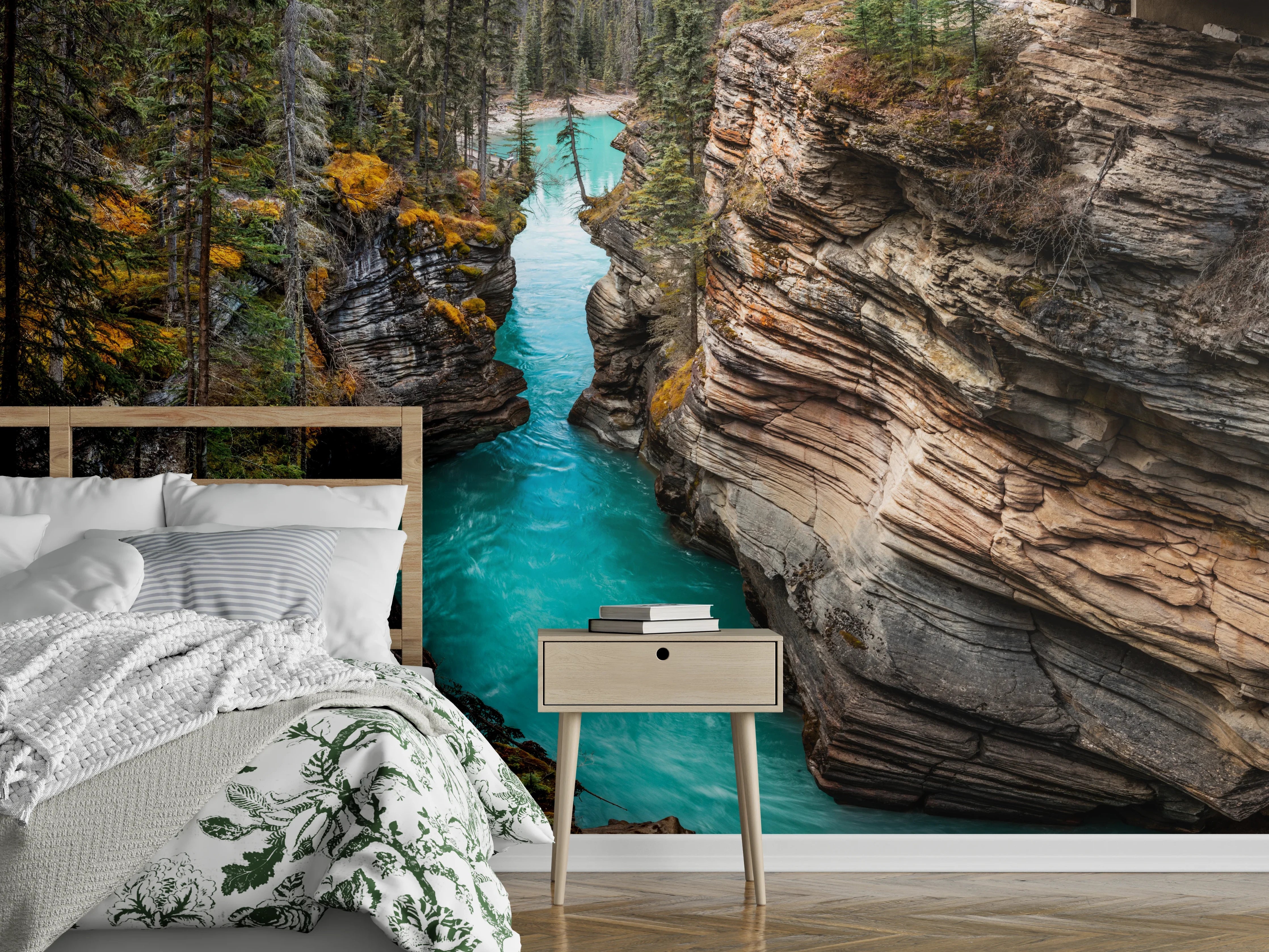 Wandverkleidung Schlafzimmer - Athabasca Wasserfälle - Kanada