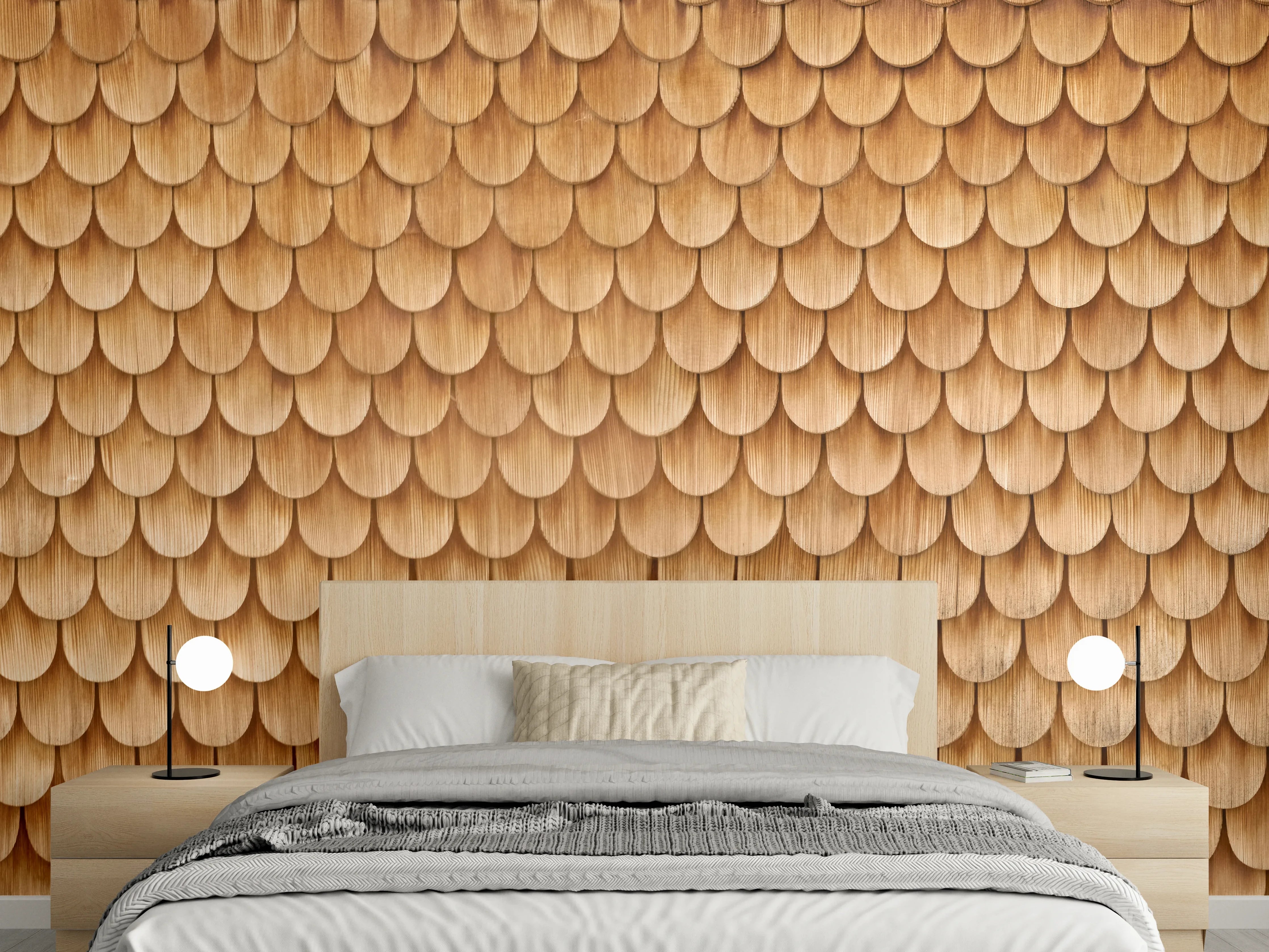 Wandverkleidung Schlafzimmer - Bayrische Holzschindeln