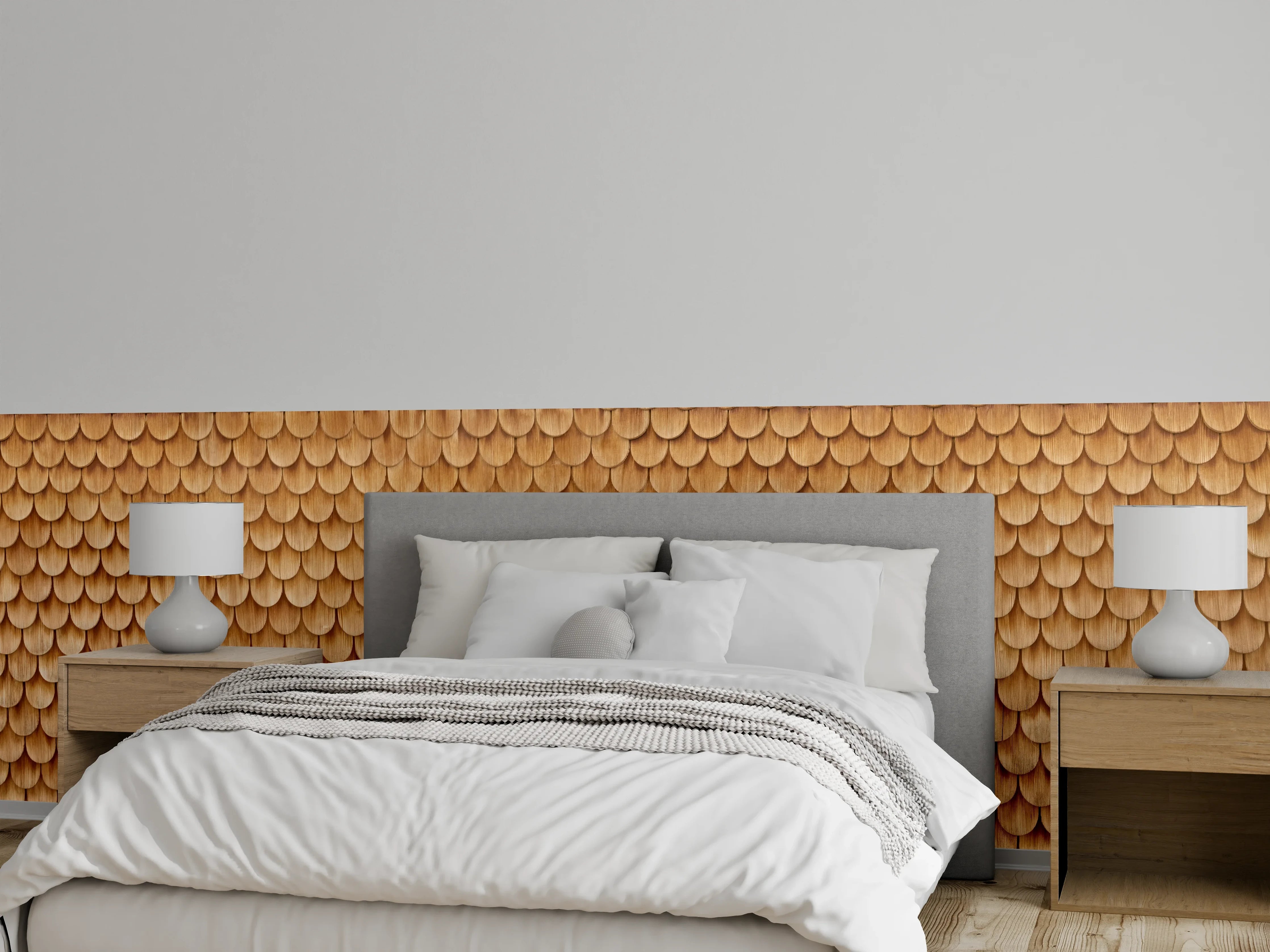 Wandverkleidung Schlafzimmer - Bayrische Holzschindeln