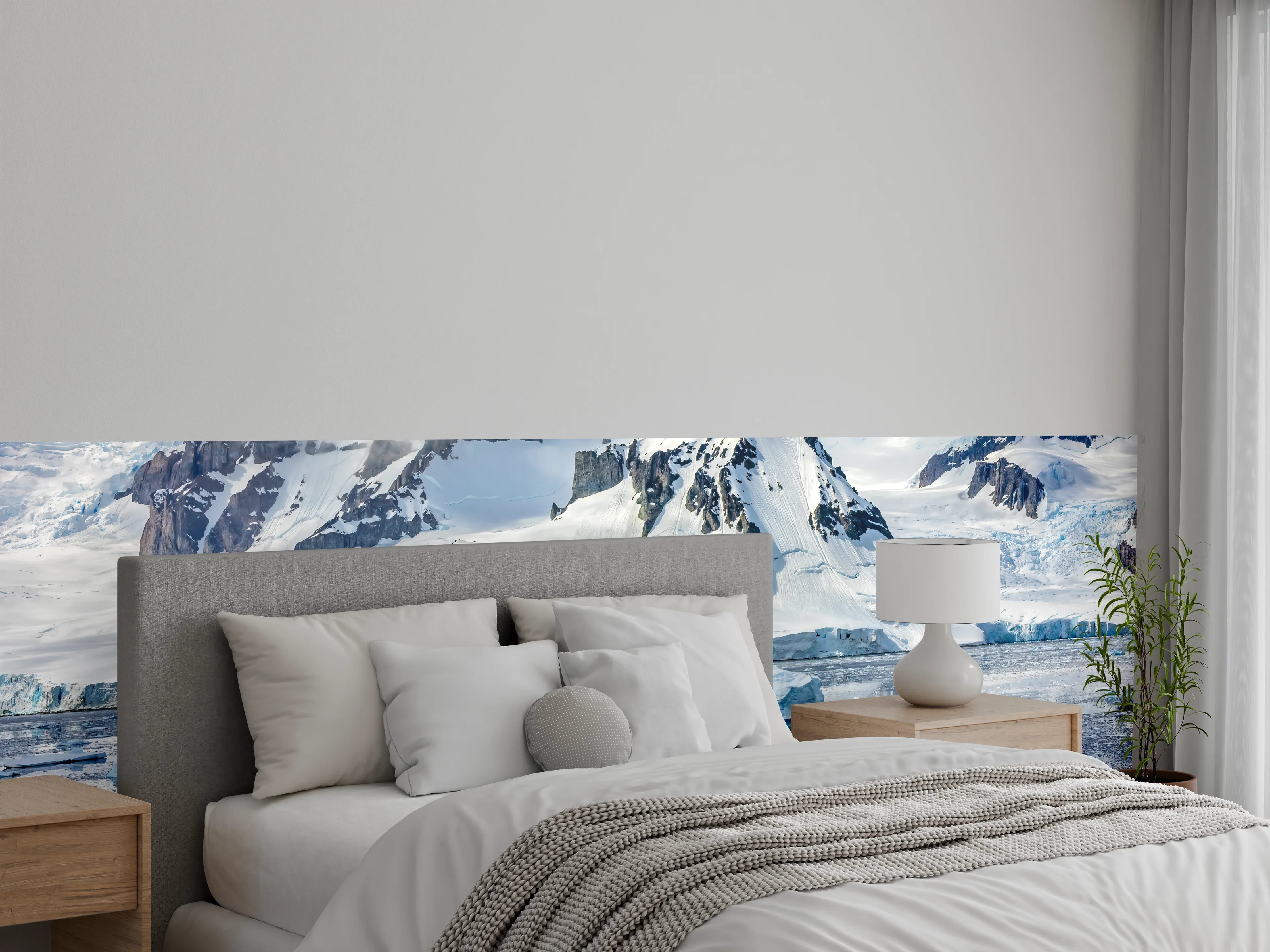 Wandverkleidung Schlafzimmer - Beeindruckende arktische Berglandschaft