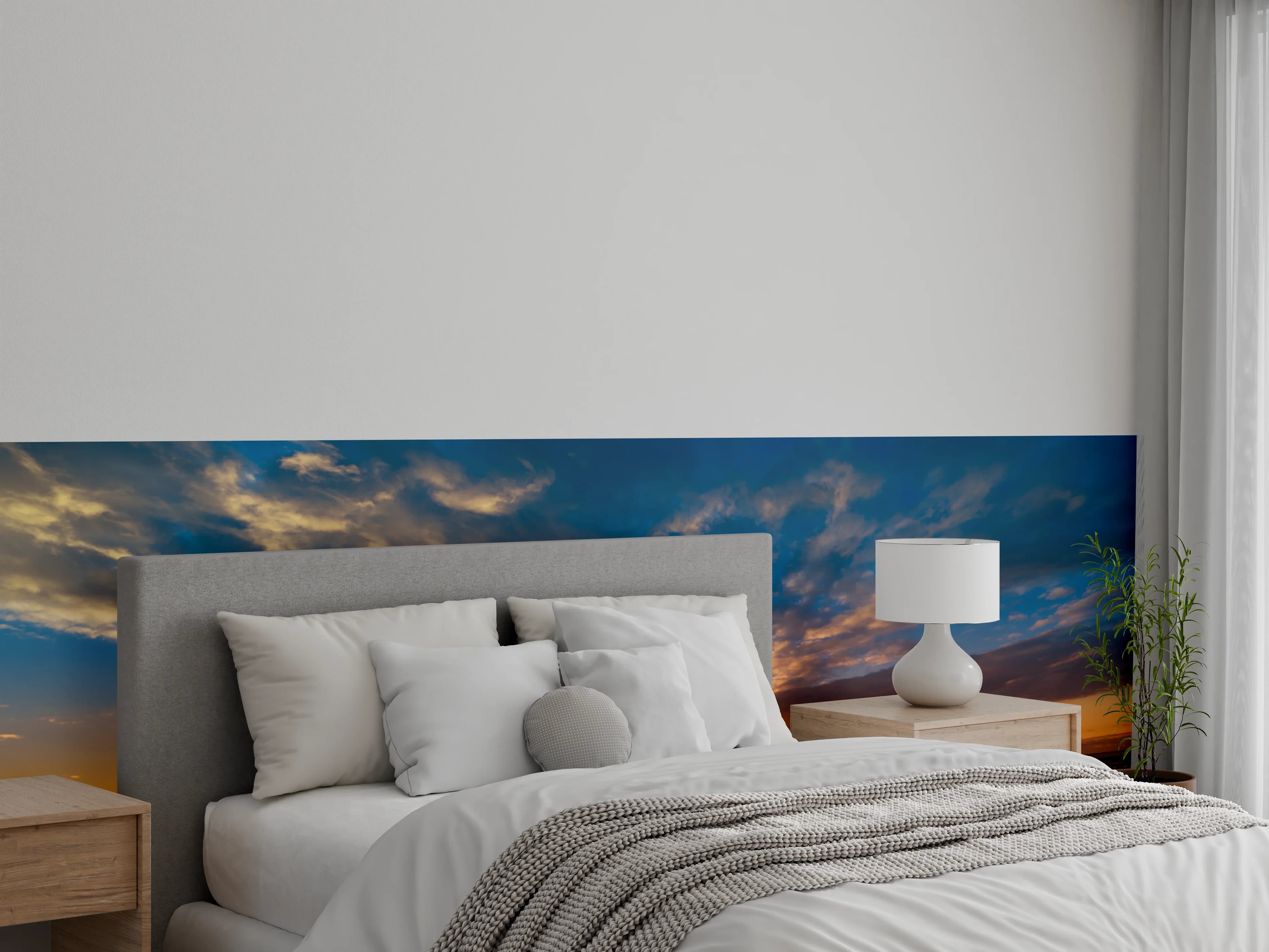 Wandverkleidung Schlafzimmer - Beeindruckender Sonnenuntergang am Strand