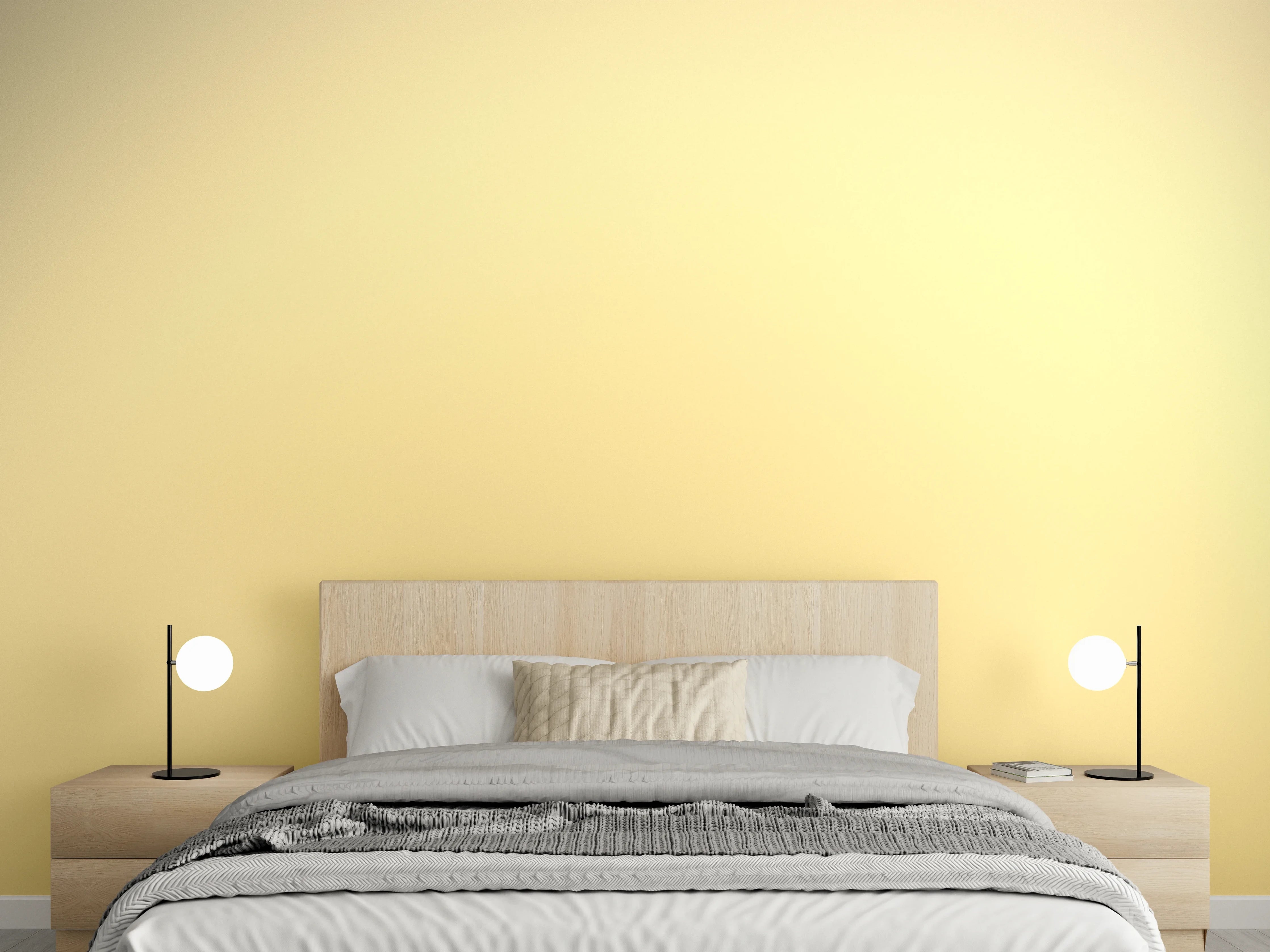 Wandverkleidung Schlafzimmer - Beige-Gelbes Farbverlauf Muster