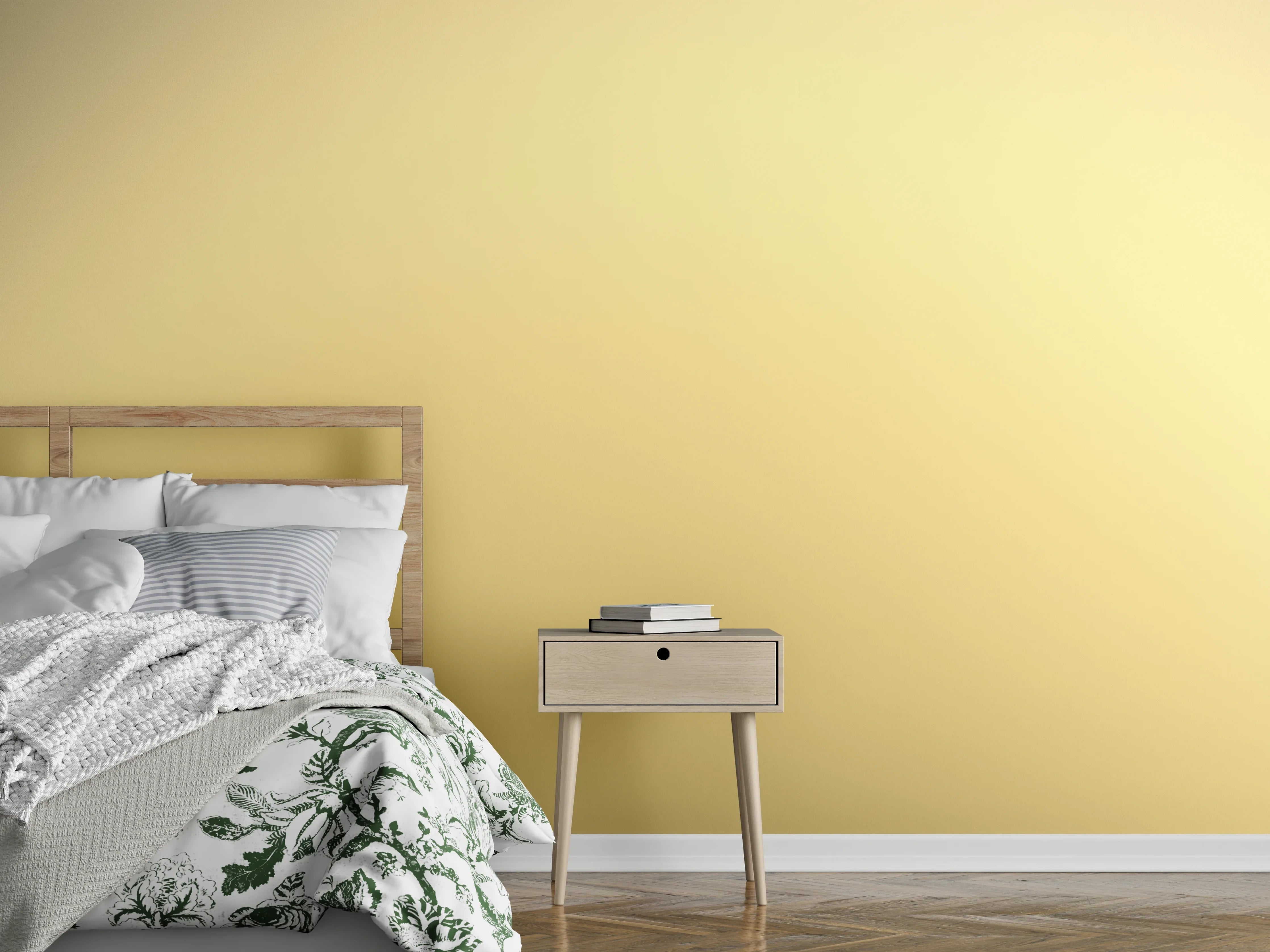 Wandverkleidung Schlafzimmer - Beige-Gelbes Farbverlauf Muster