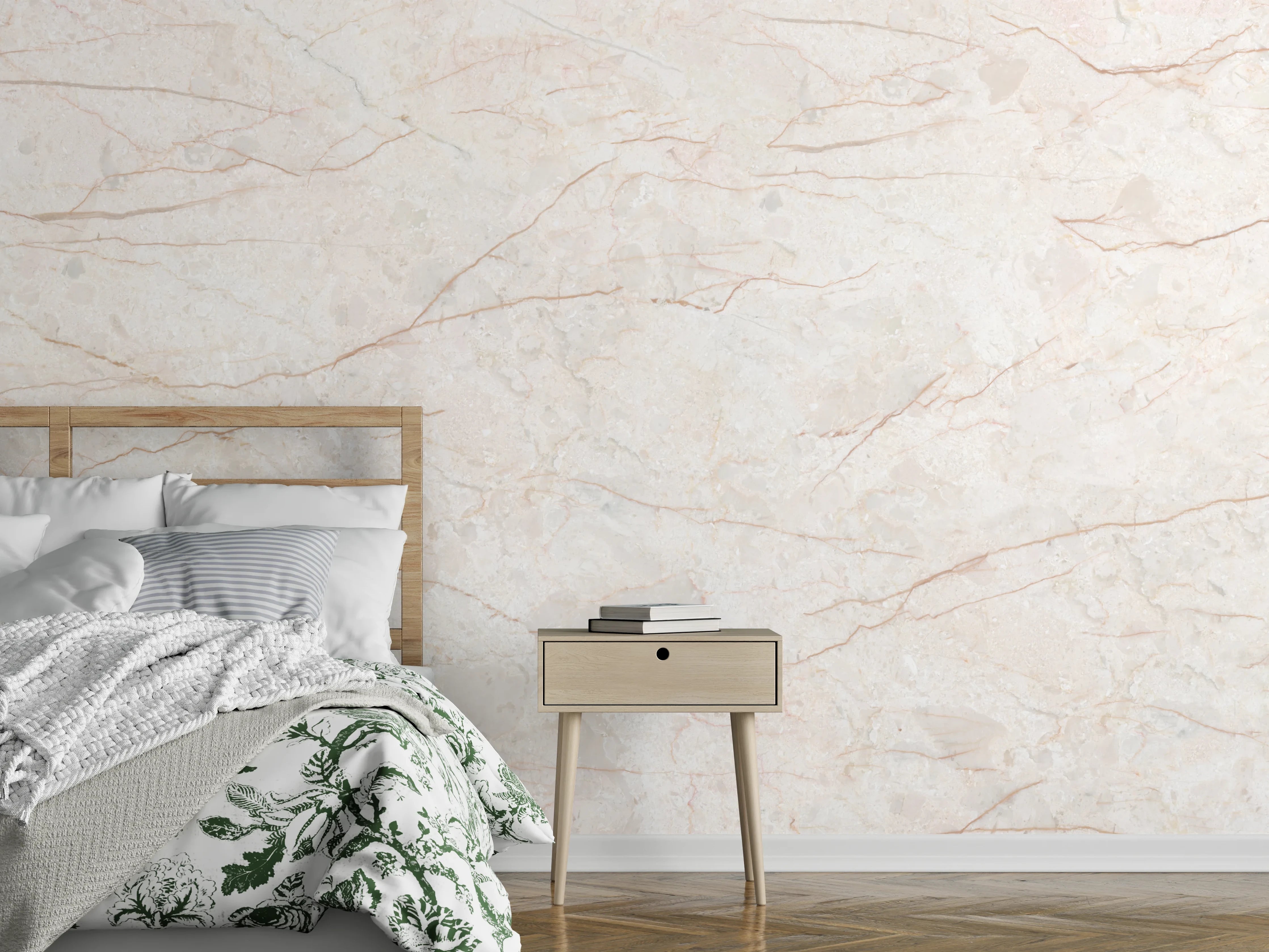 Wandverkleidung Schlafzimmer - Beige Marmor Hintergrund