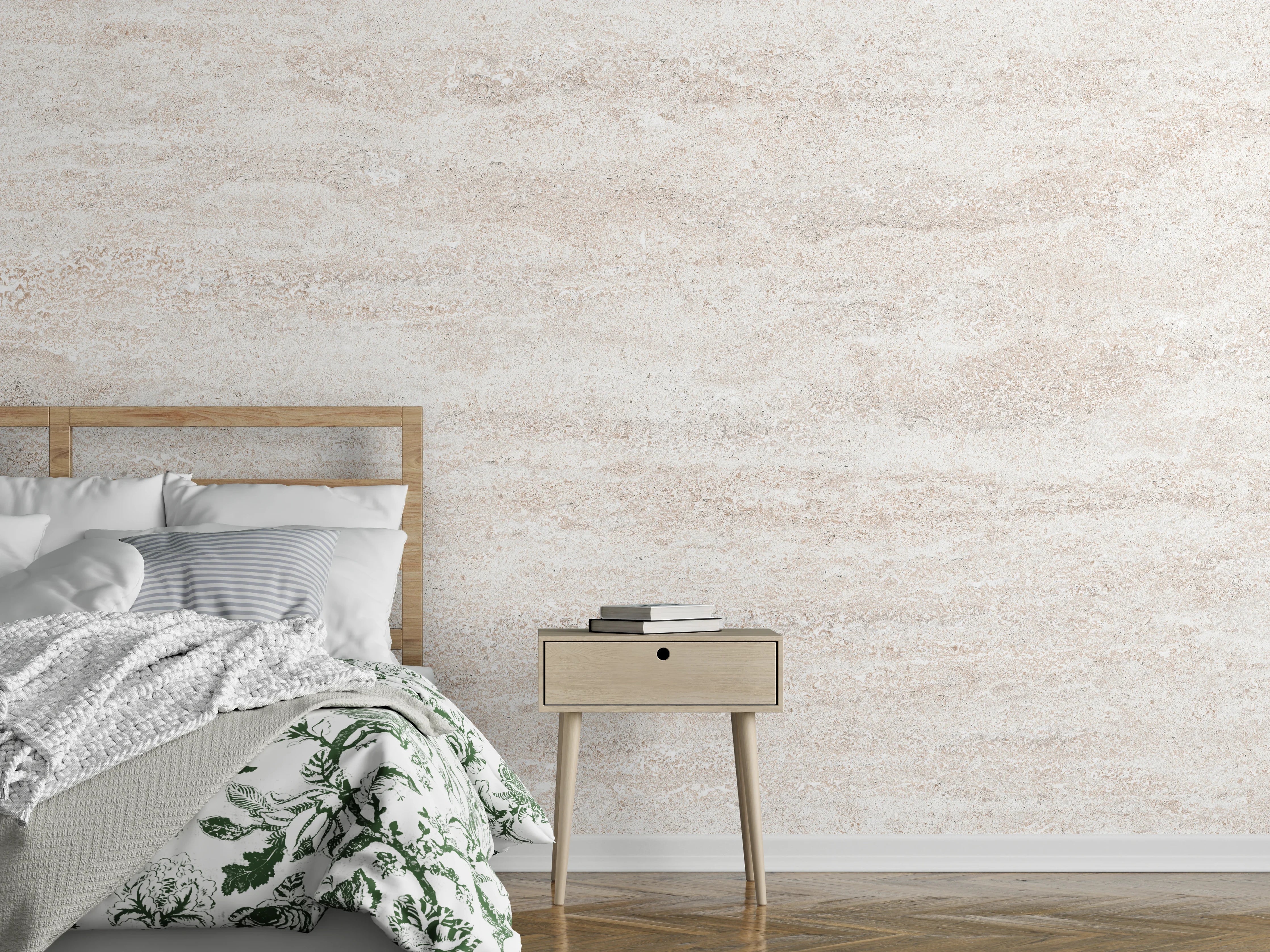 Wandverkleidung Schlafzimmer - Beige Marmor Textur