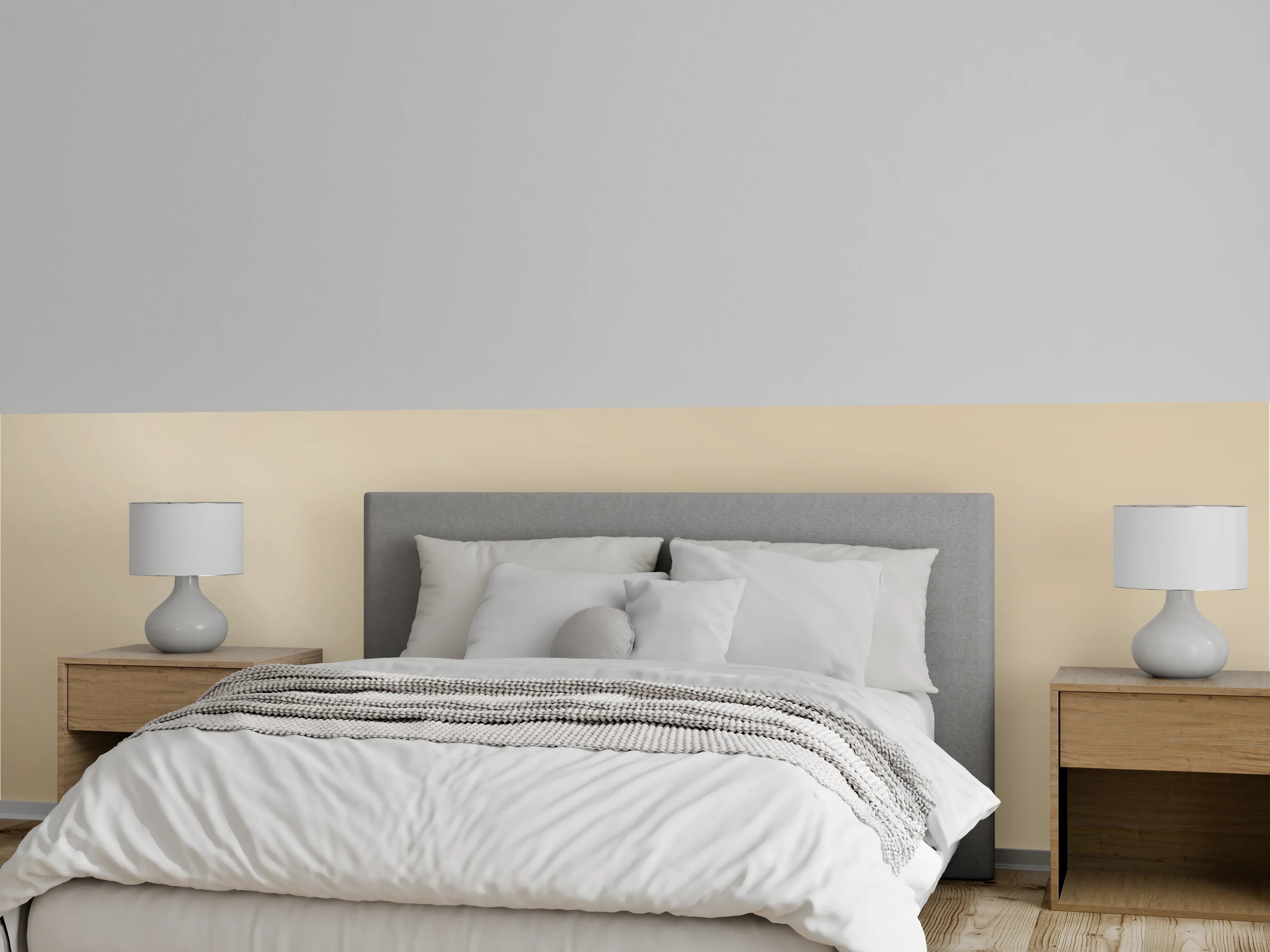 Wandverkleidung Schlafzimmer - Beige Verlauf Design modern