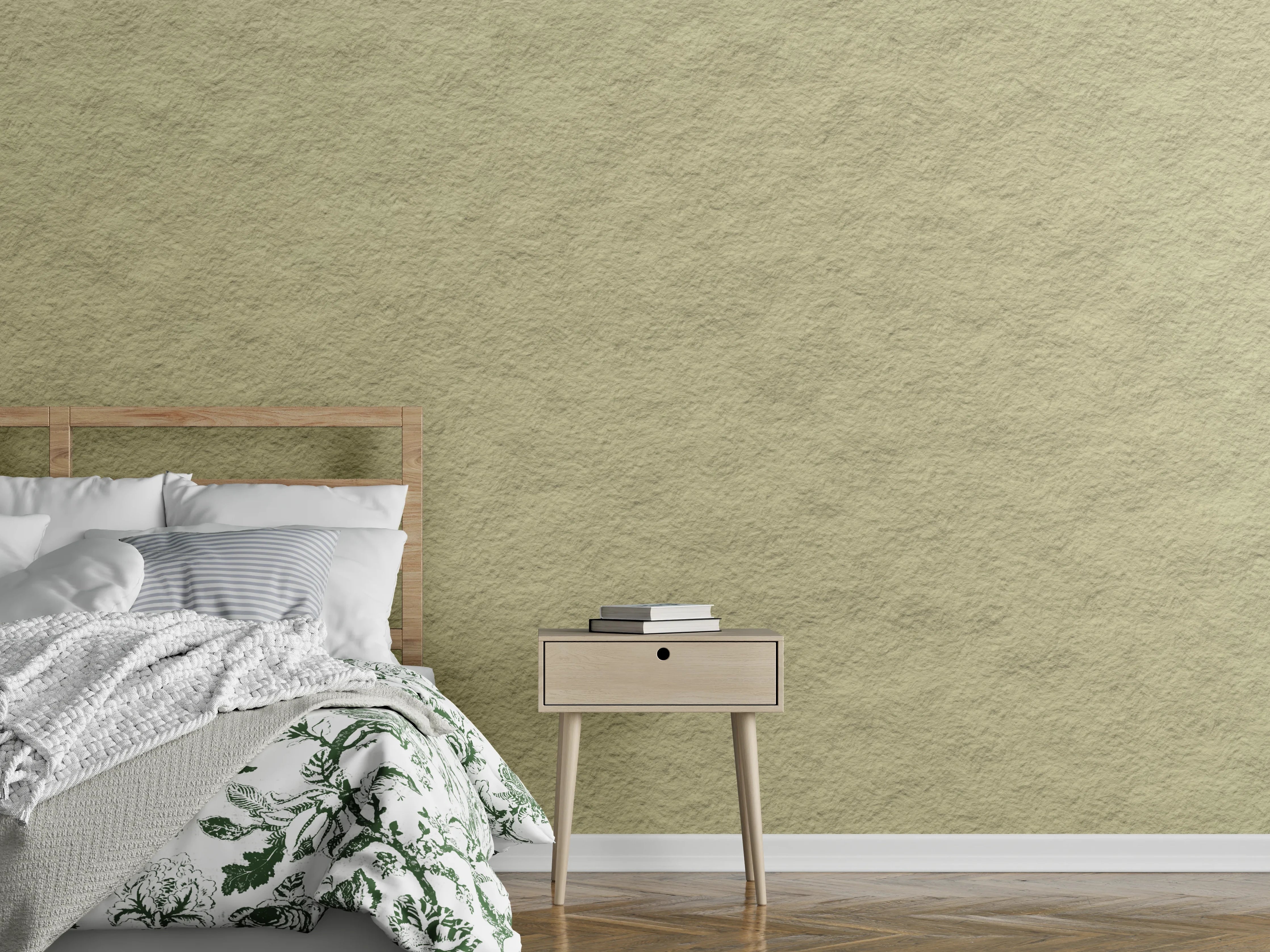 Wandverkleidung Schlafzimmer - Beige strukturierte Oberfläche Tapetenmotiv