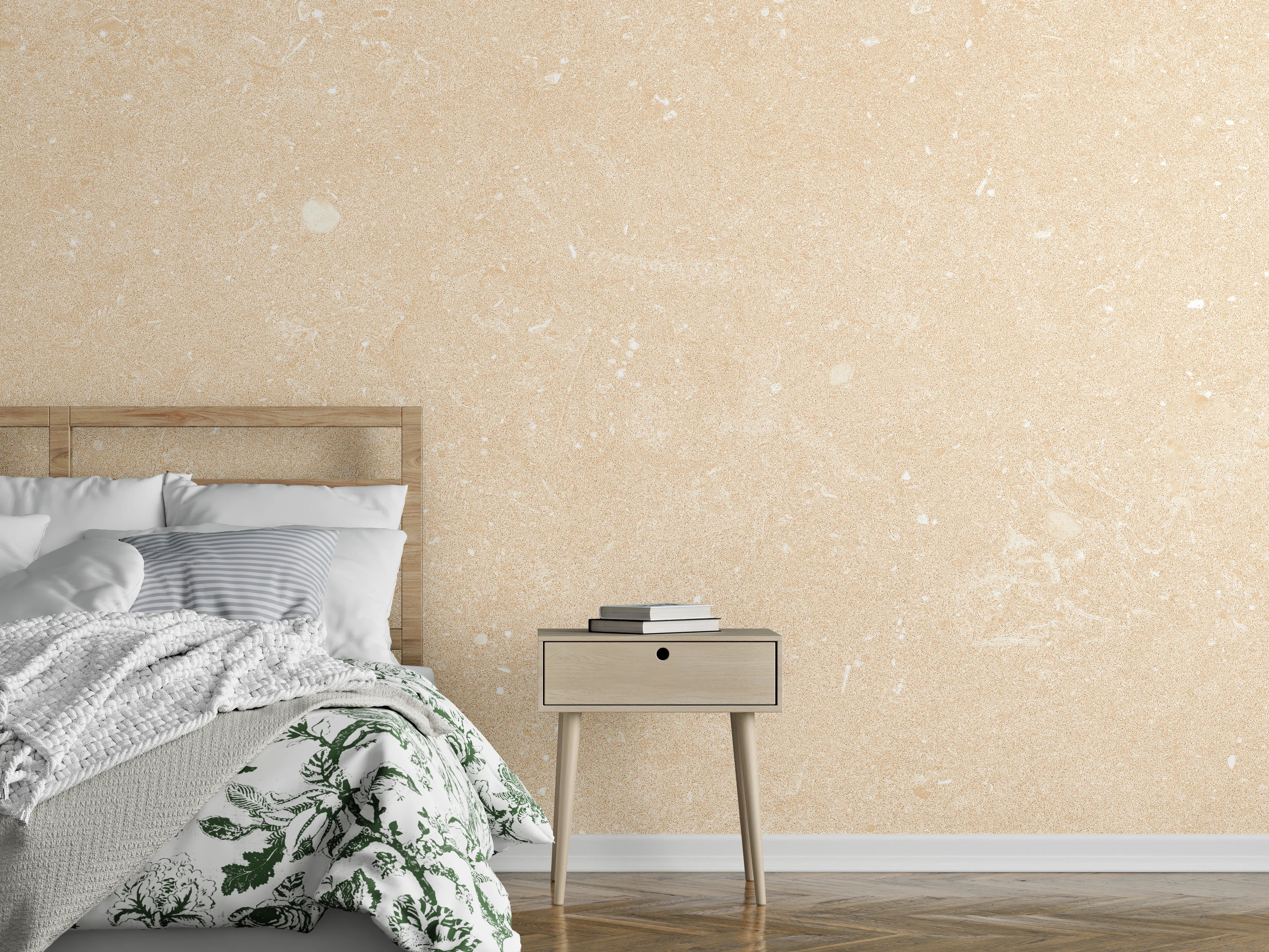 Wandverkleidung Schlafzimmer - Beiger Marmor