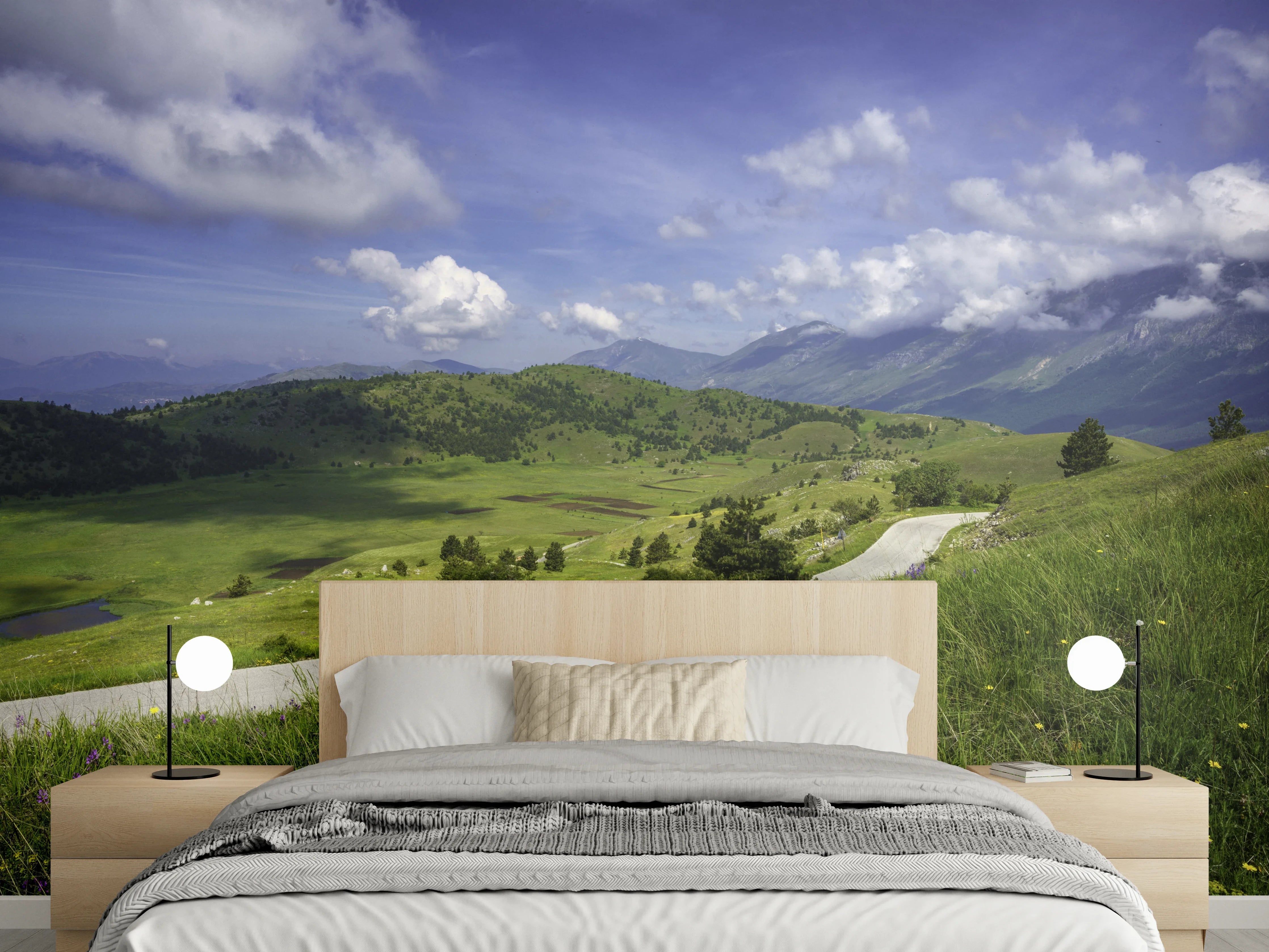Wandverkleidung Schlafzimmer - Berglandschaft - Berglandschaft - Naturpark Gran Sasso