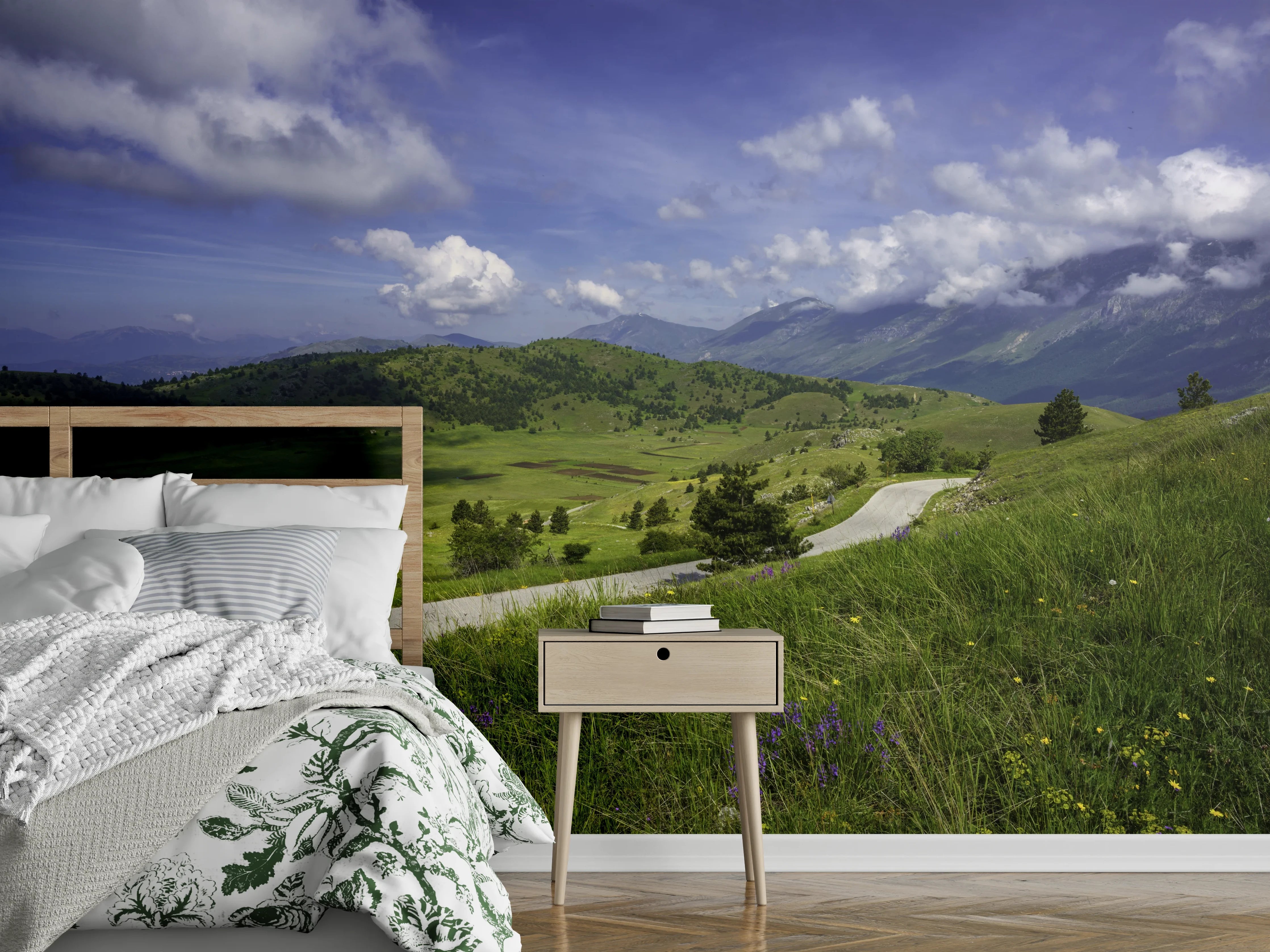 Wandverkleidung Schlafzimmer - Berglandschaft - Berglandschaft - Naturpark Gran Sasso