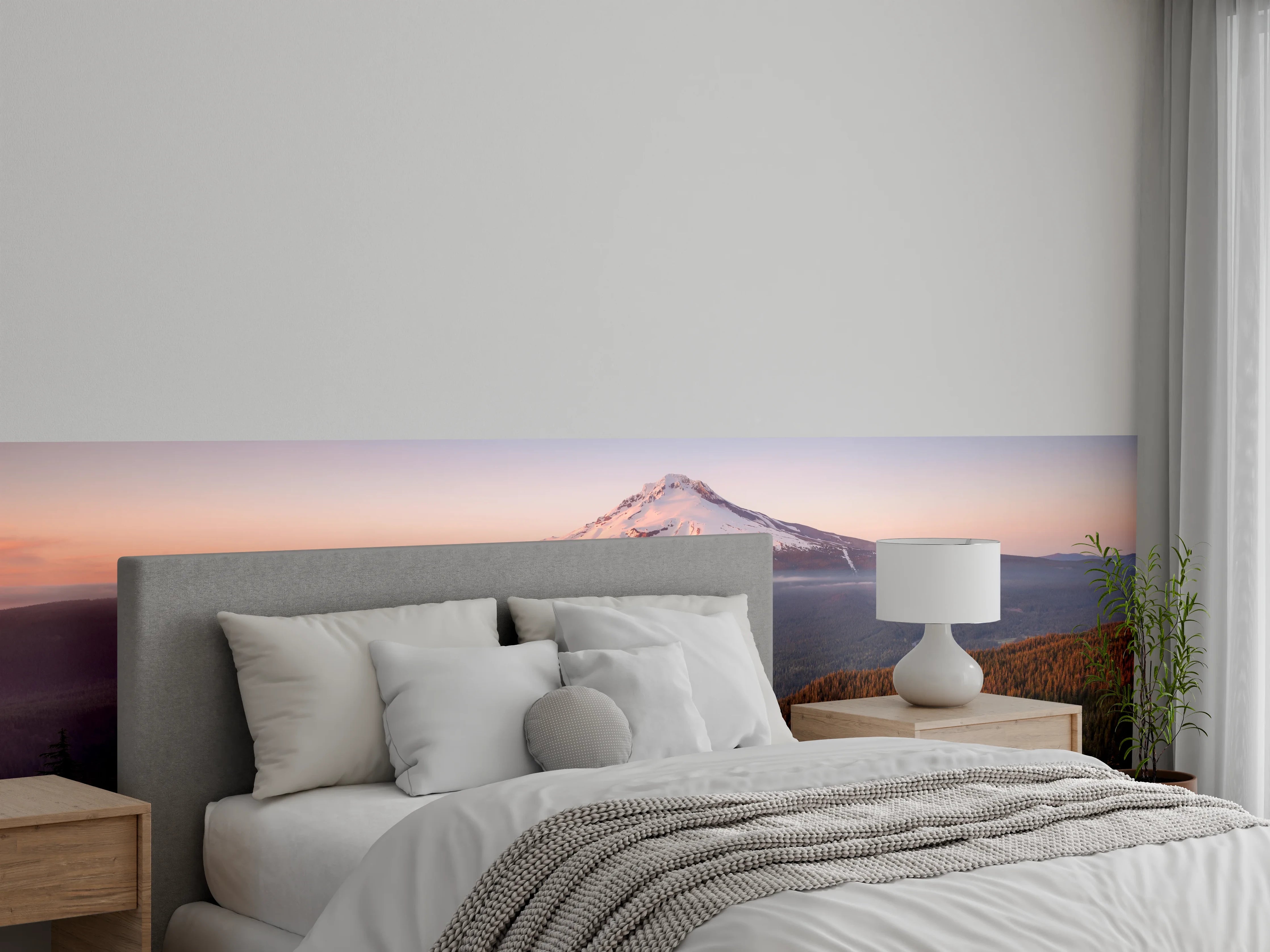 Wandverkleidung Schlafzimmer - Bergpanorama Natur Landschaft Sonnenaufgang