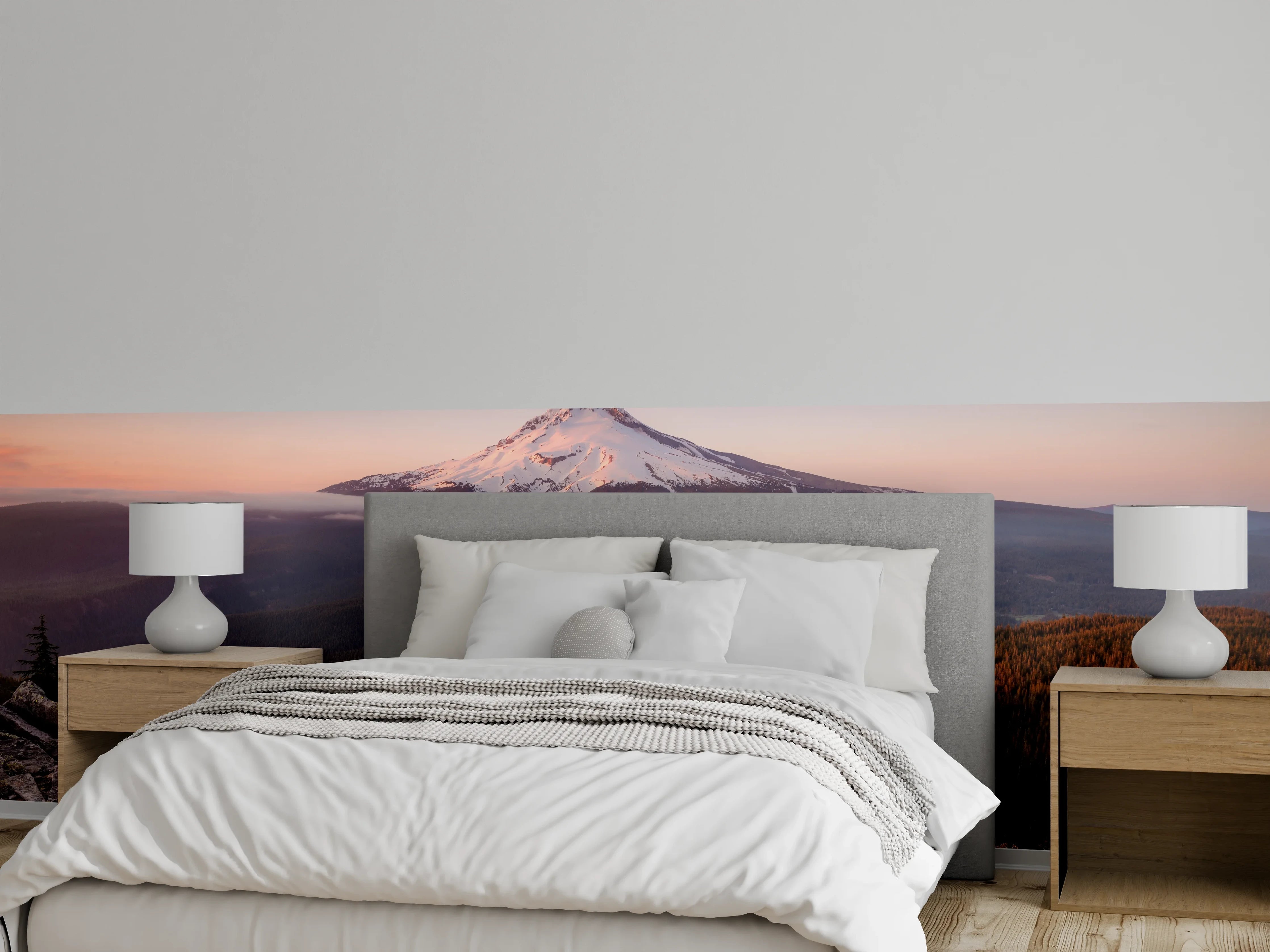 Wandverkleidung Schlafzimmer - Bergpanorama Natur Landschaft Sonnenaufgang