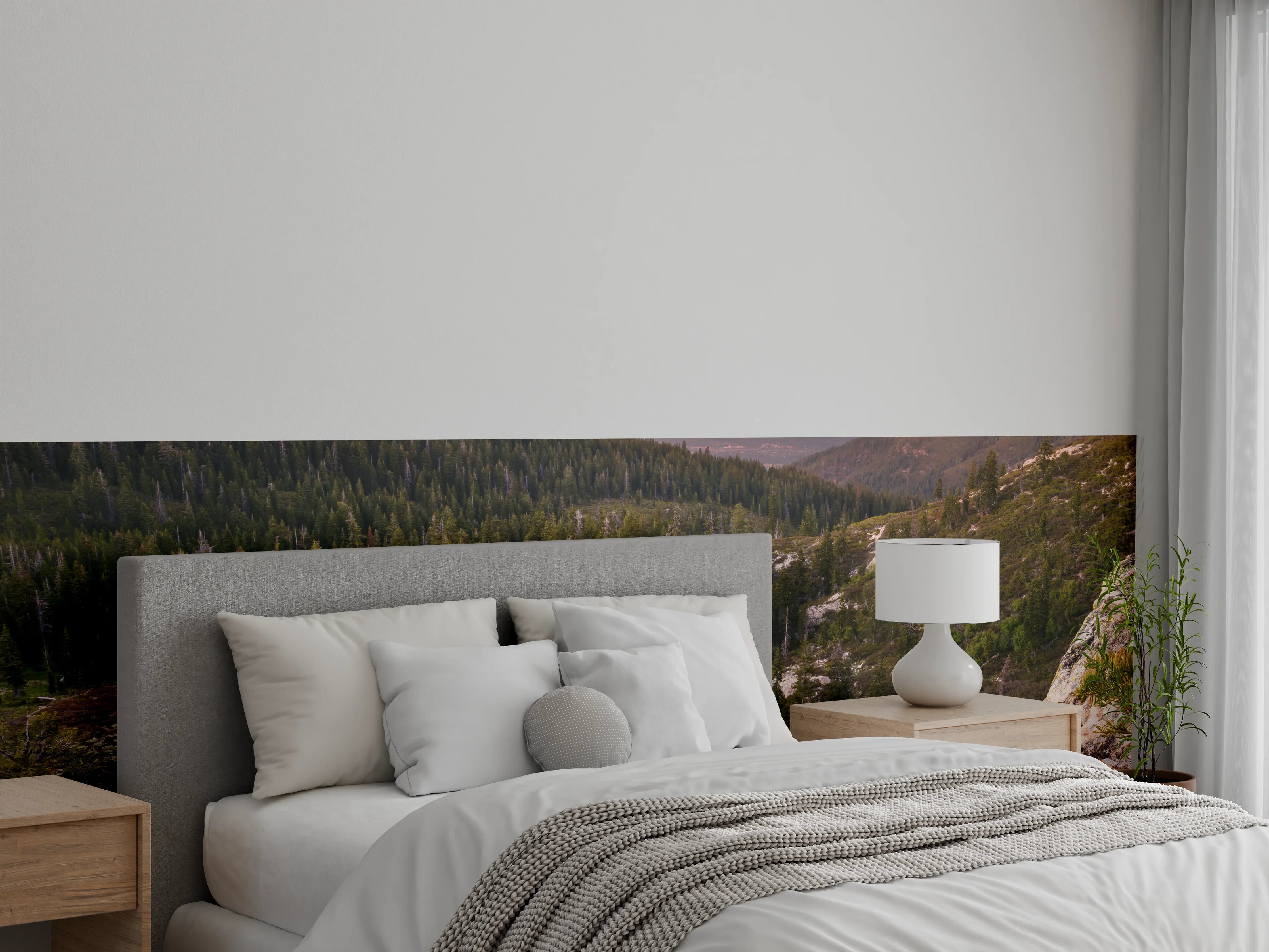 Wandverkleidung Schlafzimmer - Bergsee Panorama Natur Fotomotiv