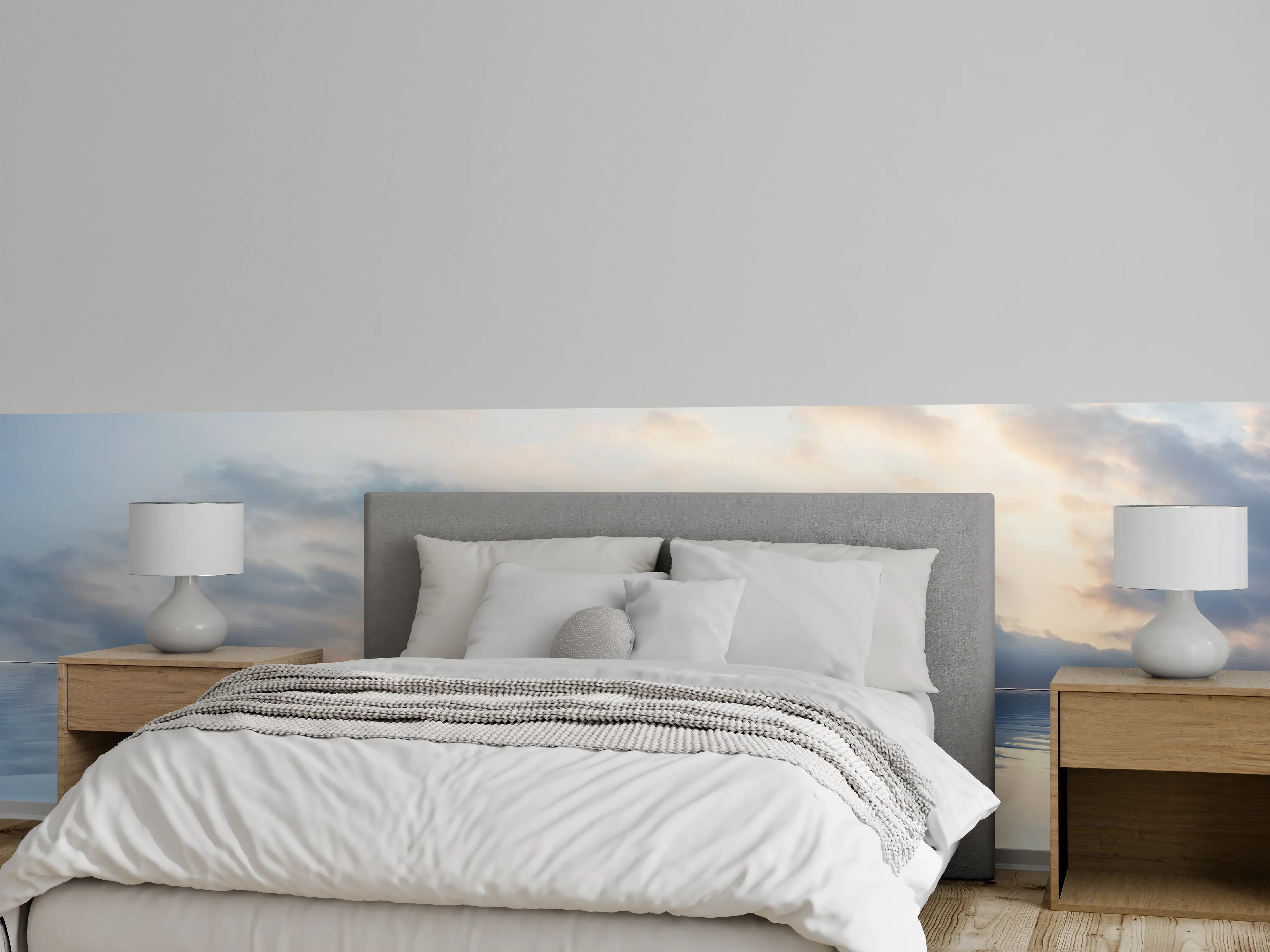 Wandverkleidung Schlafzimmer - Beruhigende Himmelsspiegelung Panorama