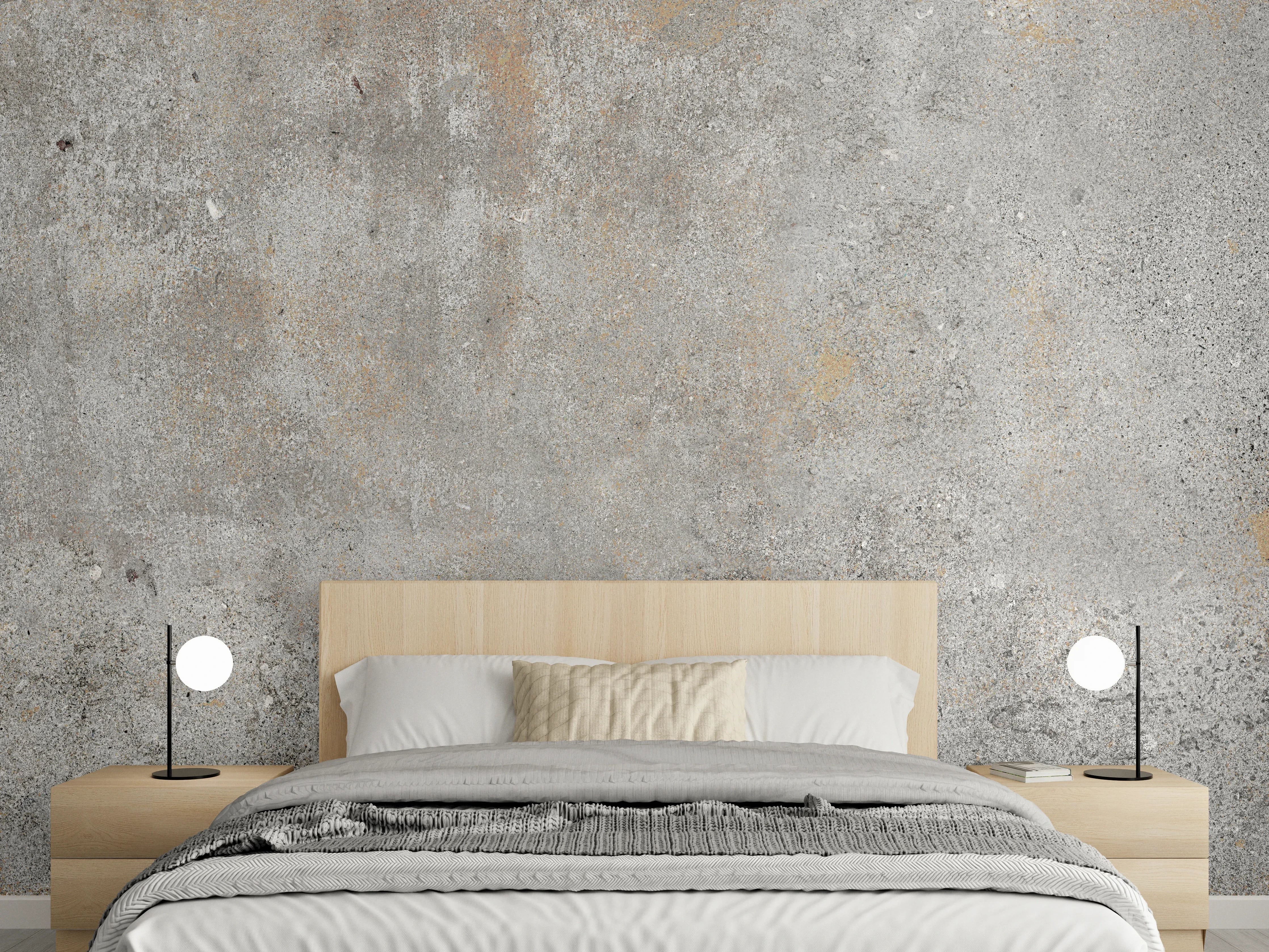 Wandverkleidung Schlafzimmer - Betonoptik Wandpaneel Grau Beige