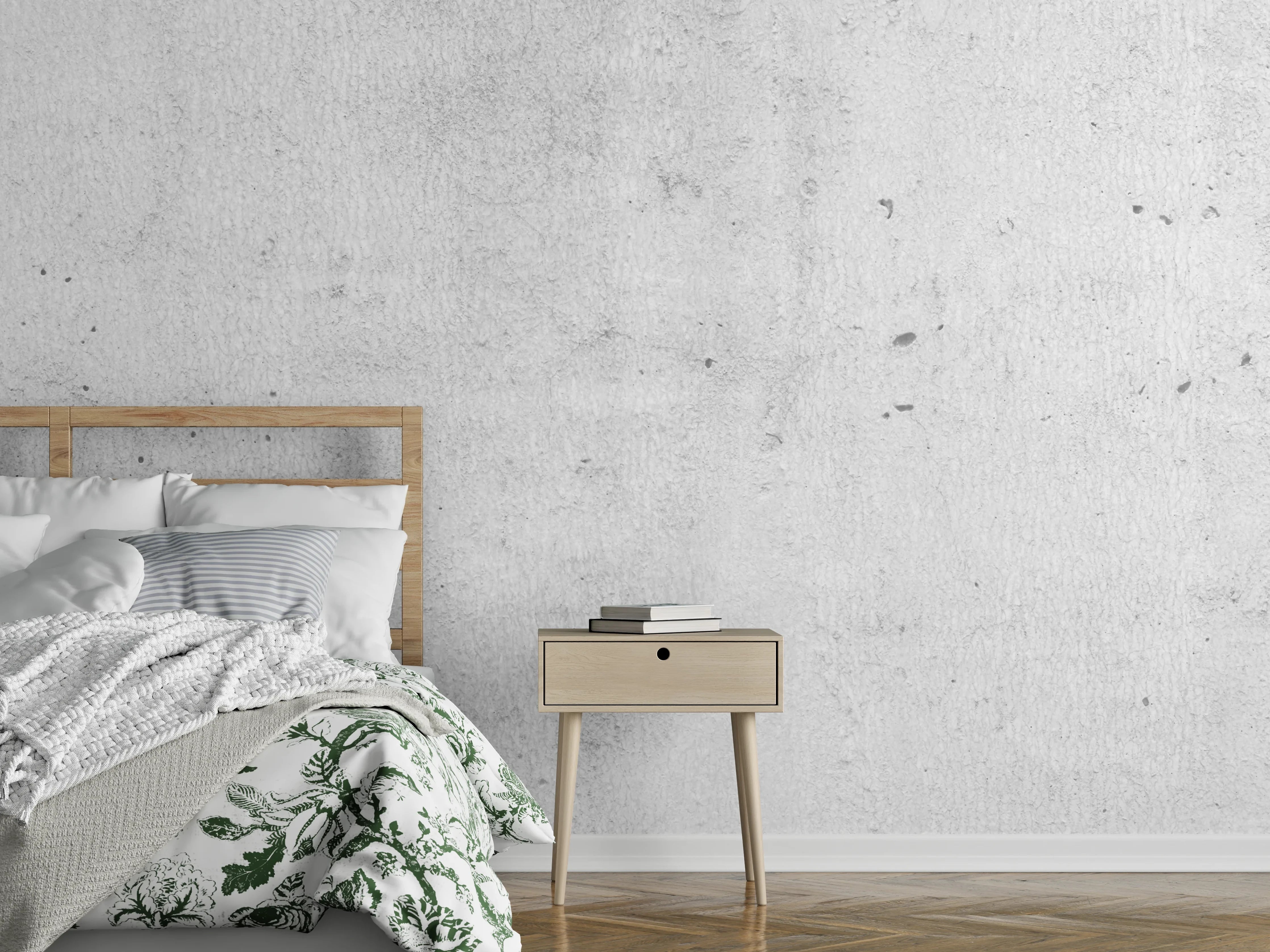 Wandverkleidung Schlafzimmer - Betonwand alte Textur