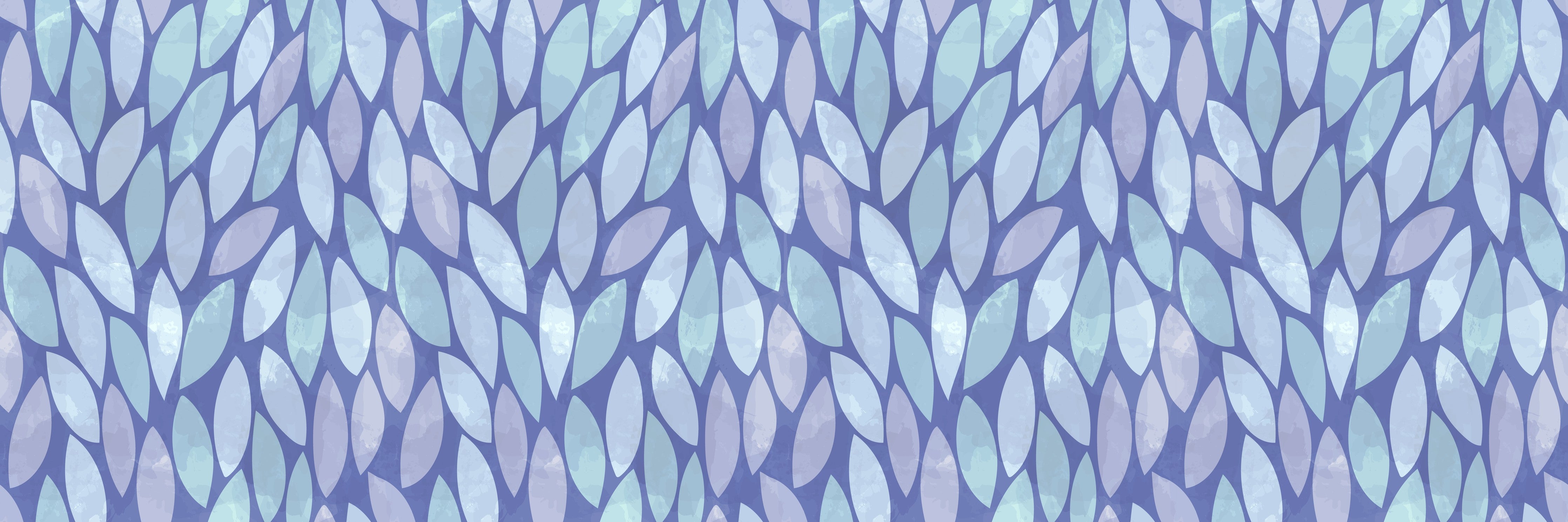 Wandverkleidung Schlafzimmer-Blau-lila Blattmuster modern