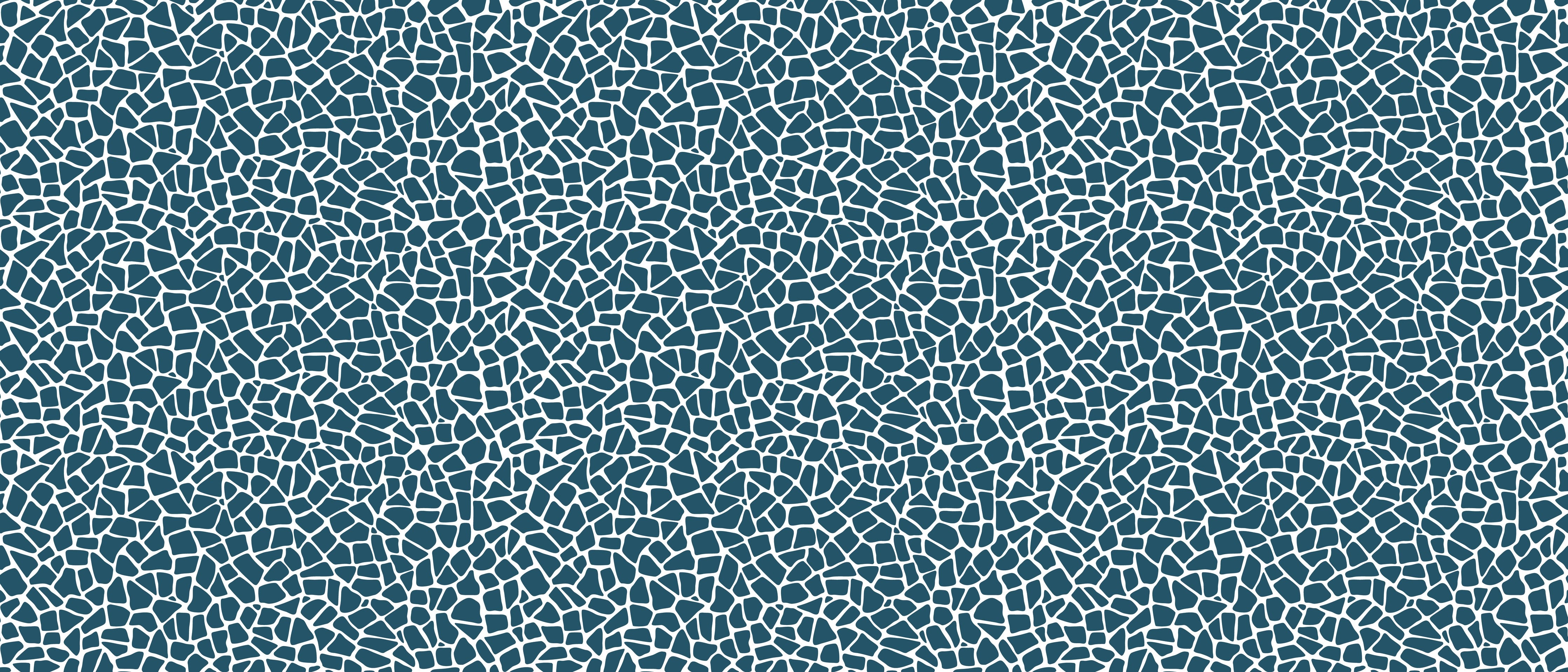 Wandverkleidung Schlafzimmer-Blau-weiße Mosaikstruktur Musteroptik