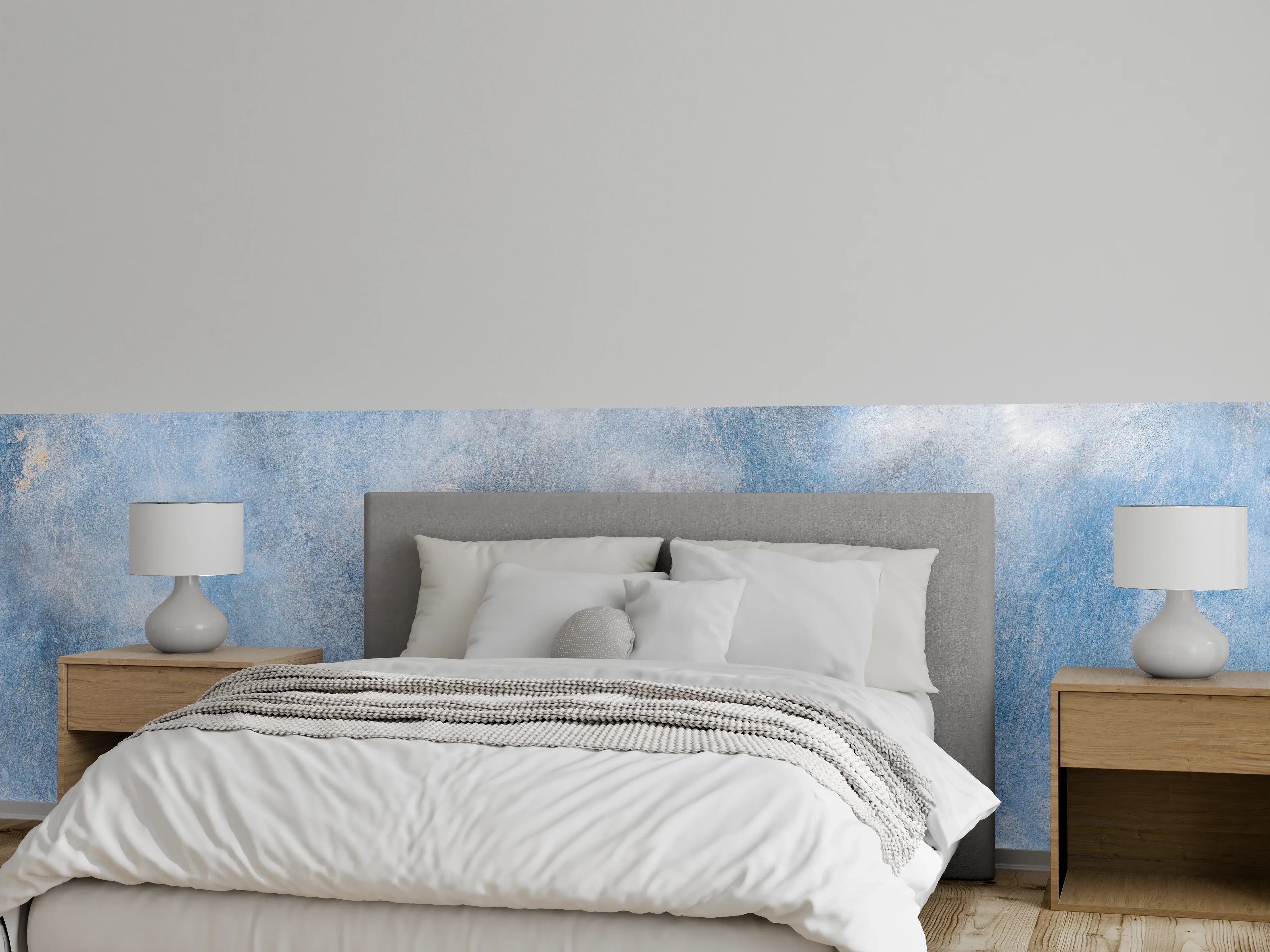 Wandverkleidung Schlafzimmer - Blaue Marmor Textur