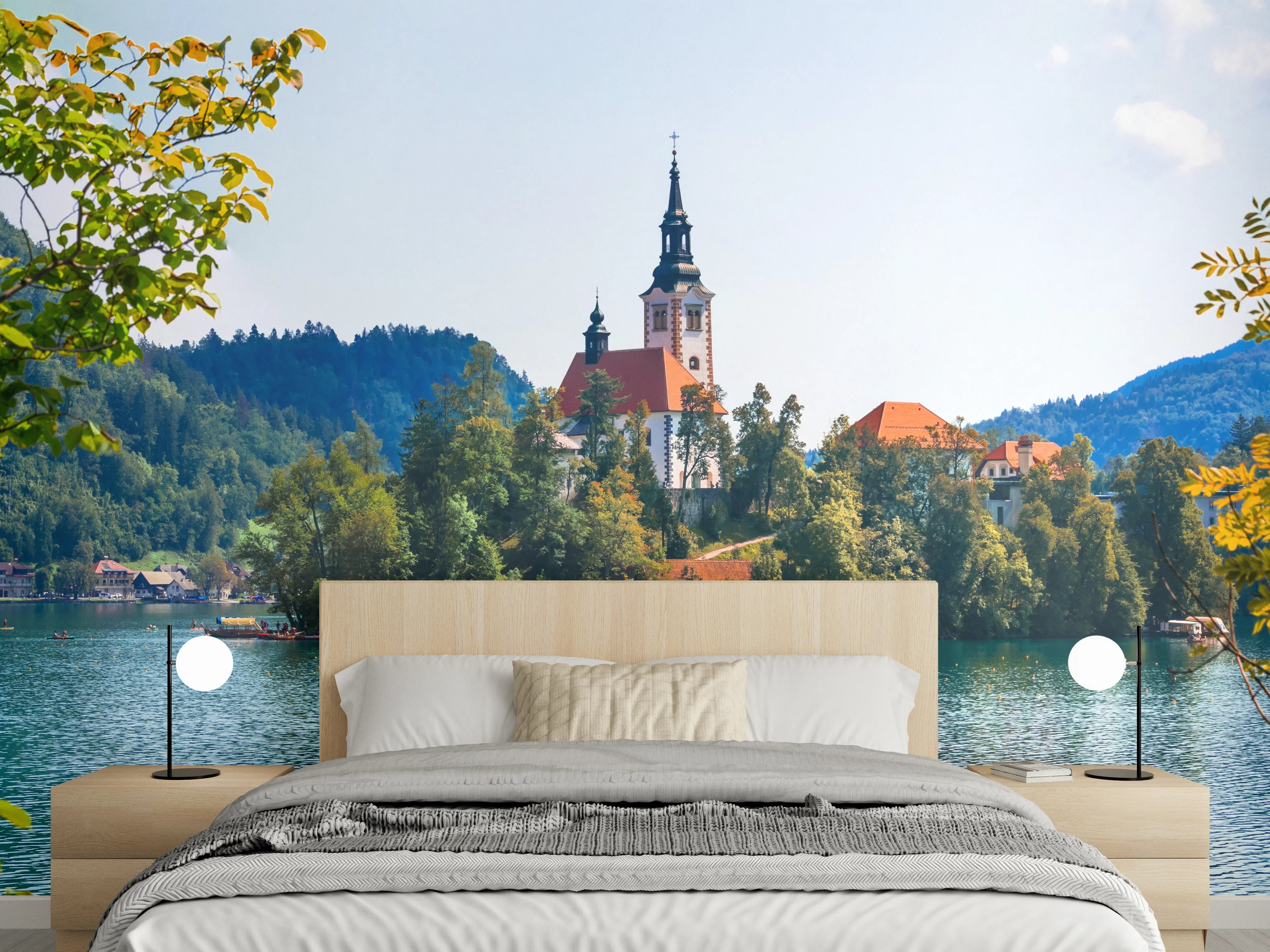Wandverkleidung Schlafzimmer - Bleder See in Slowenien 2