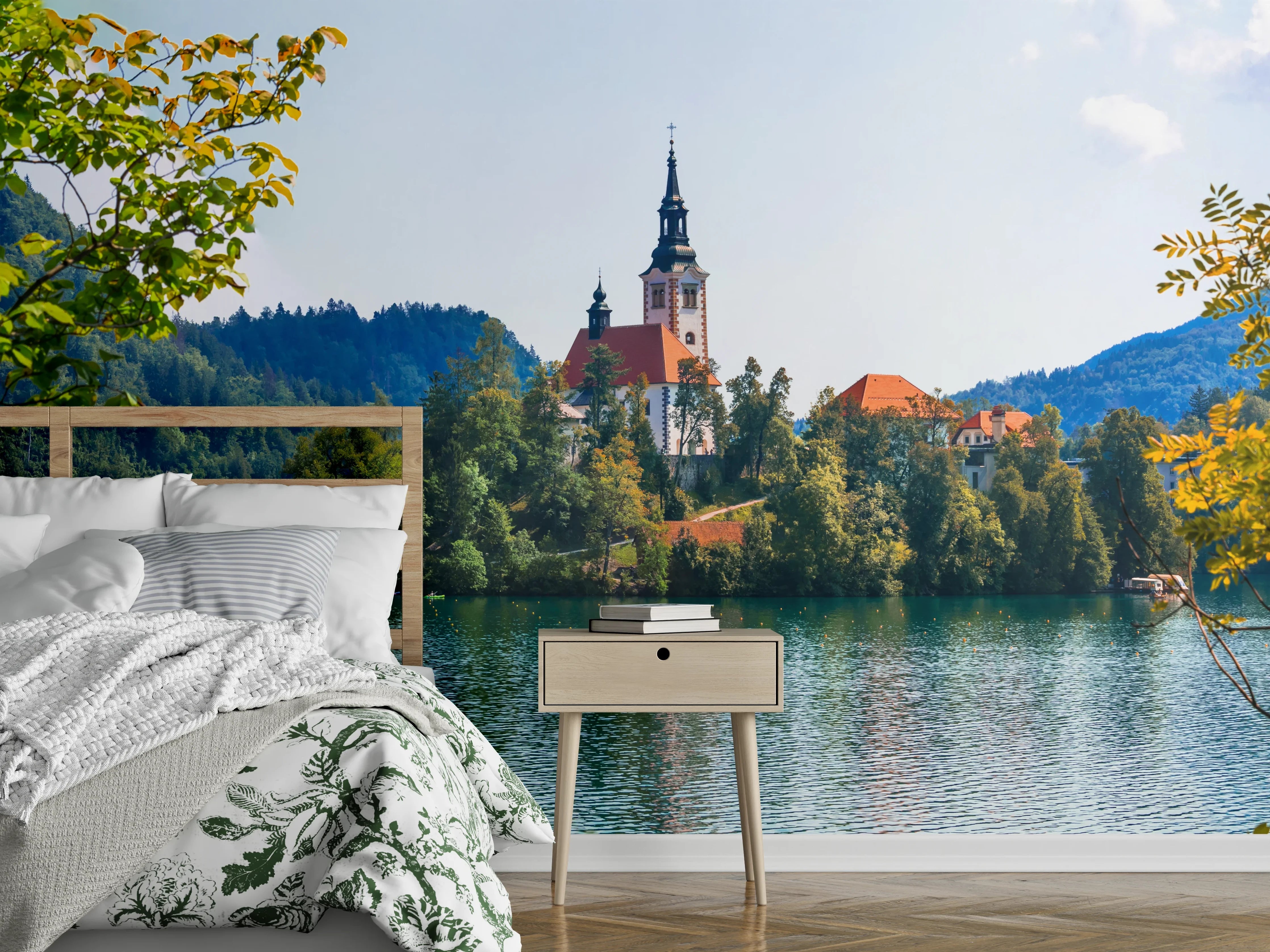 Wandverkleidung Schlafzimmer - Bleder See in Slowenien 2