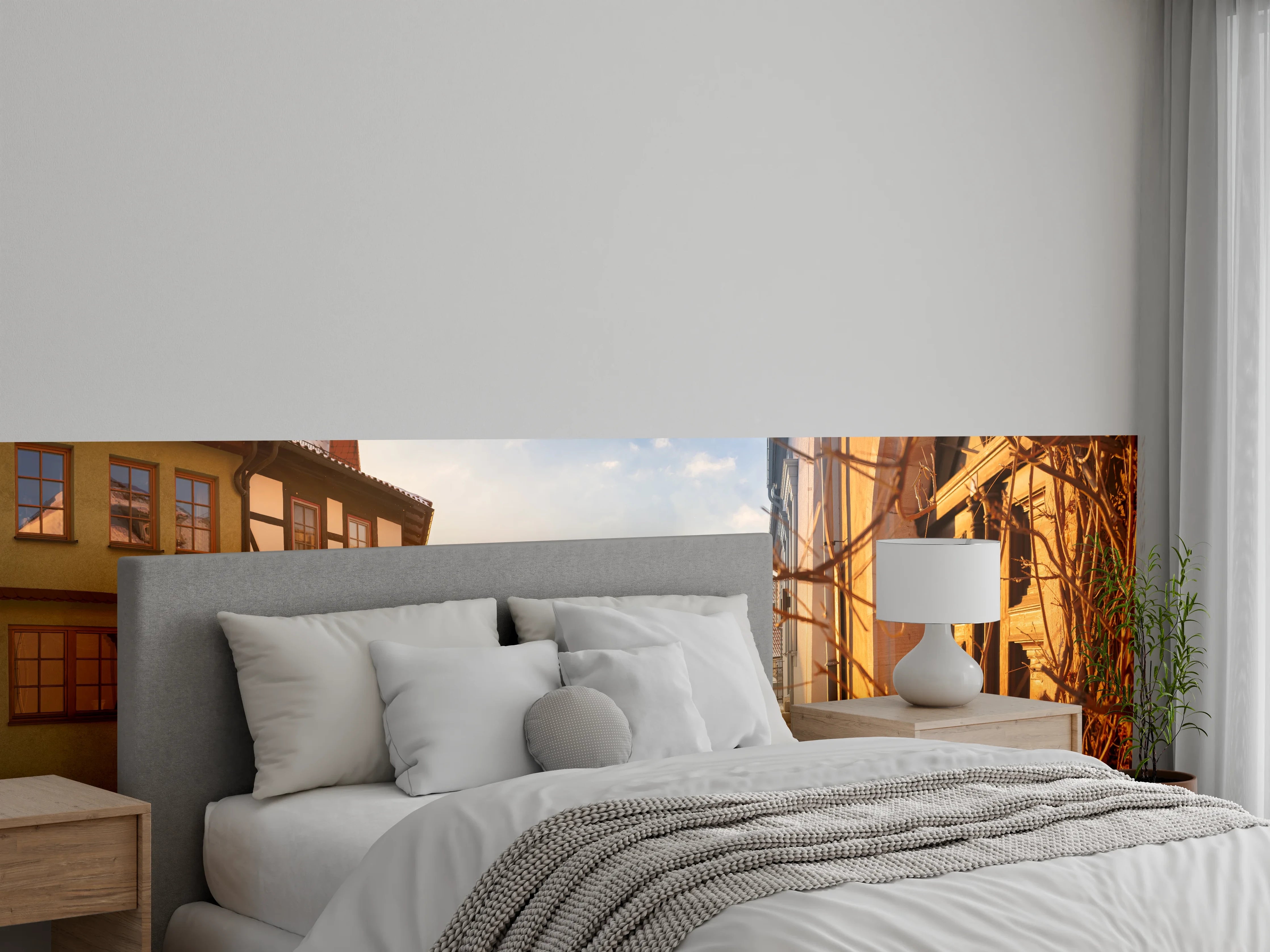 Wandverkleidung Schlafzimmer - Blick auf Schmalkalden im Winter