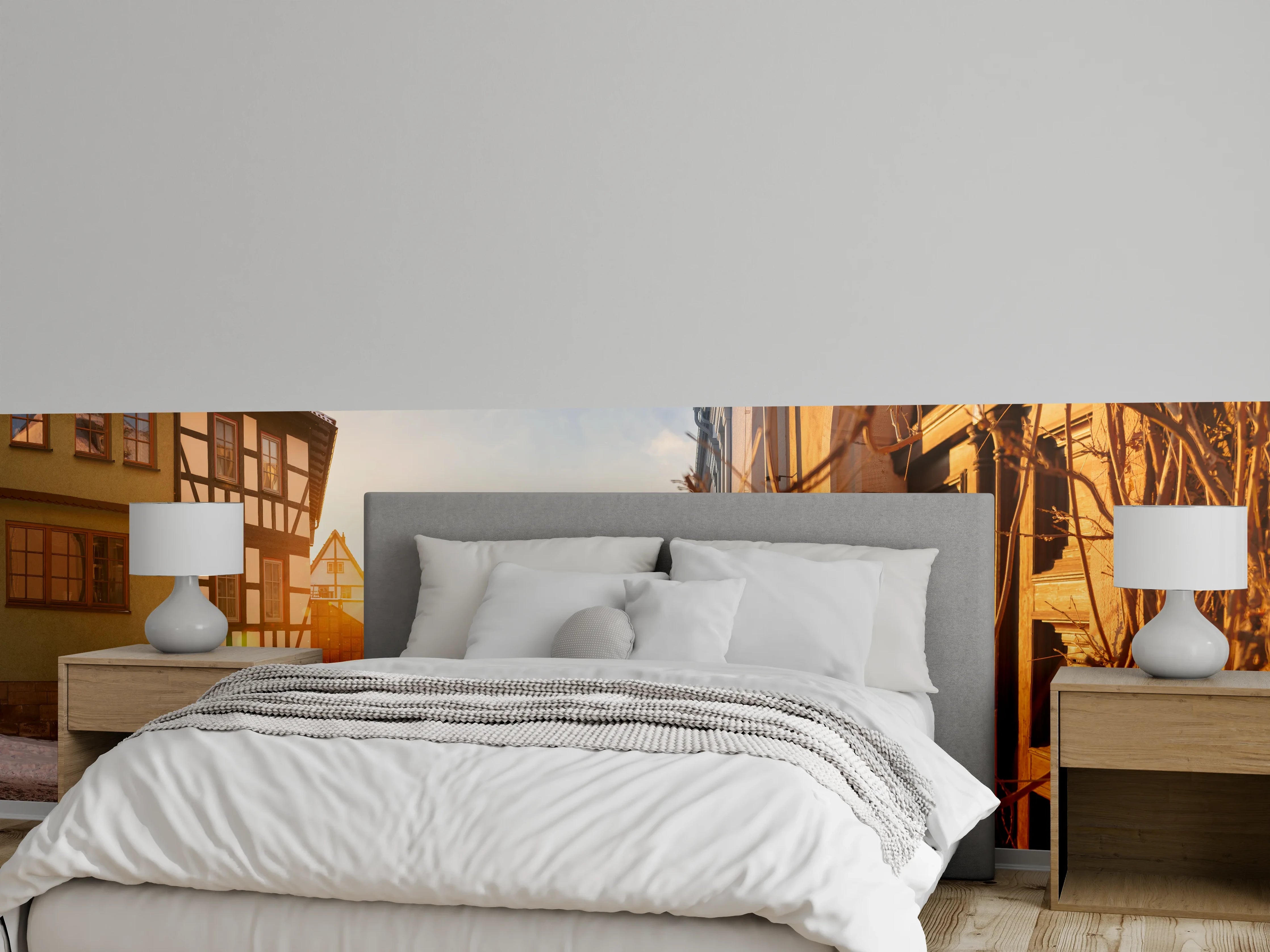 Wandverkleidung Schlafzimmer - Blick auf Schmalkalden im Winter
