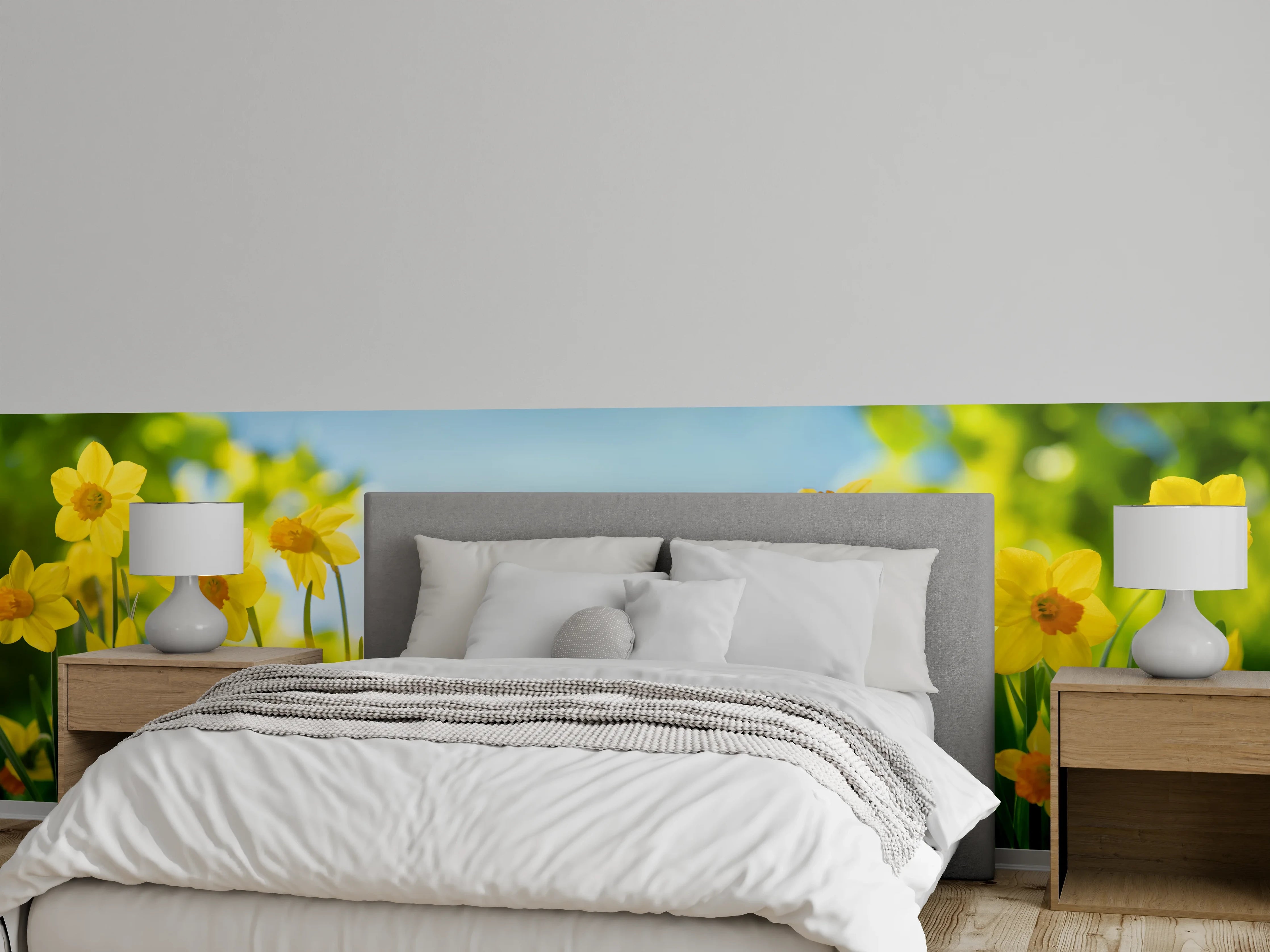 Wandverkleidung Schlafzimmer - Blühende Frühlings-Narzissen