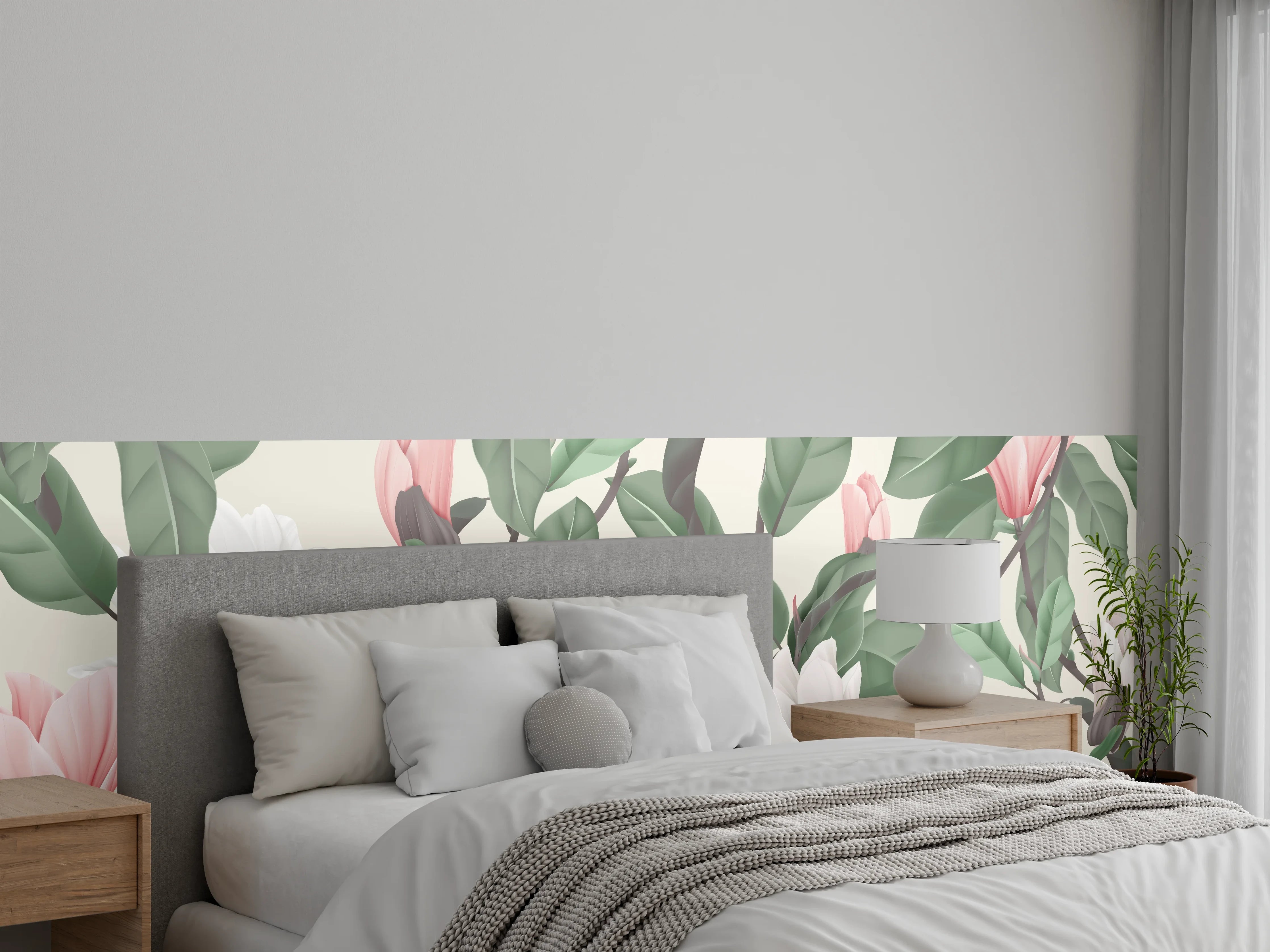 Wandverkleidung Schlafzimmer - Blüten - wild & wunderschön