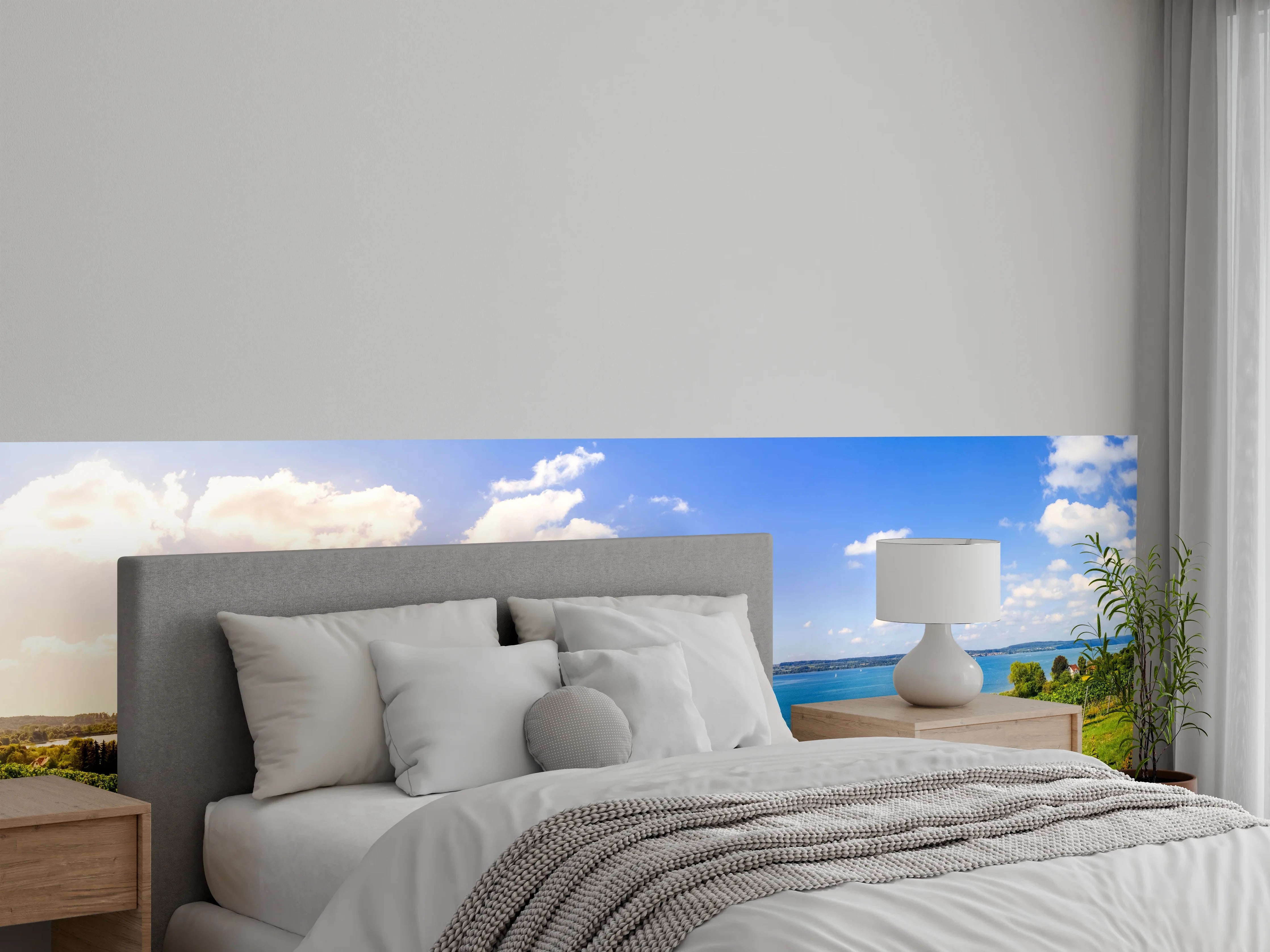 Wandverkleidung Schlafzimmer - Bodensee Panorama in Birnau