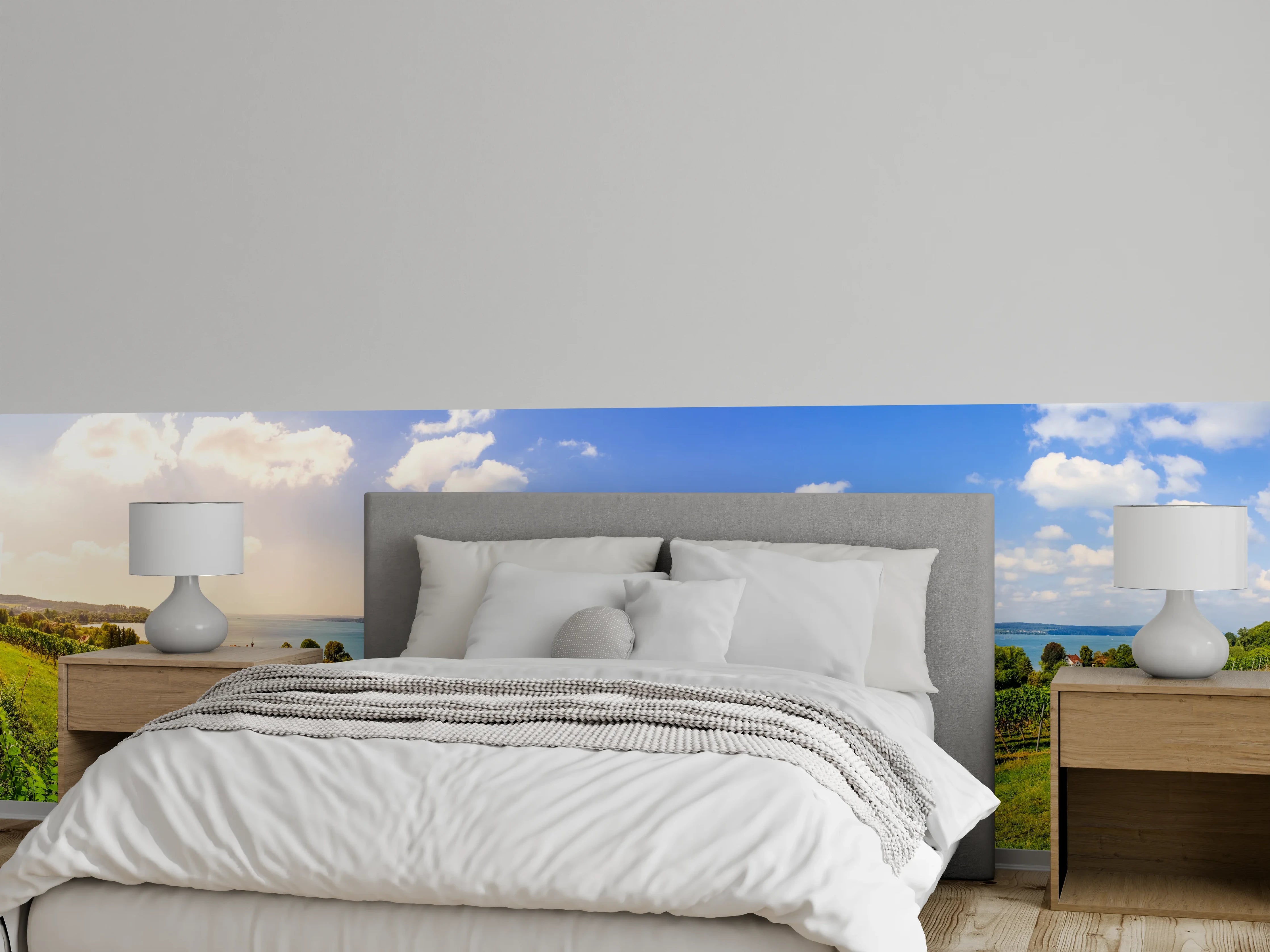 Wandverkleidung Schlafzimmer - Bodensee Panorama in Birnau