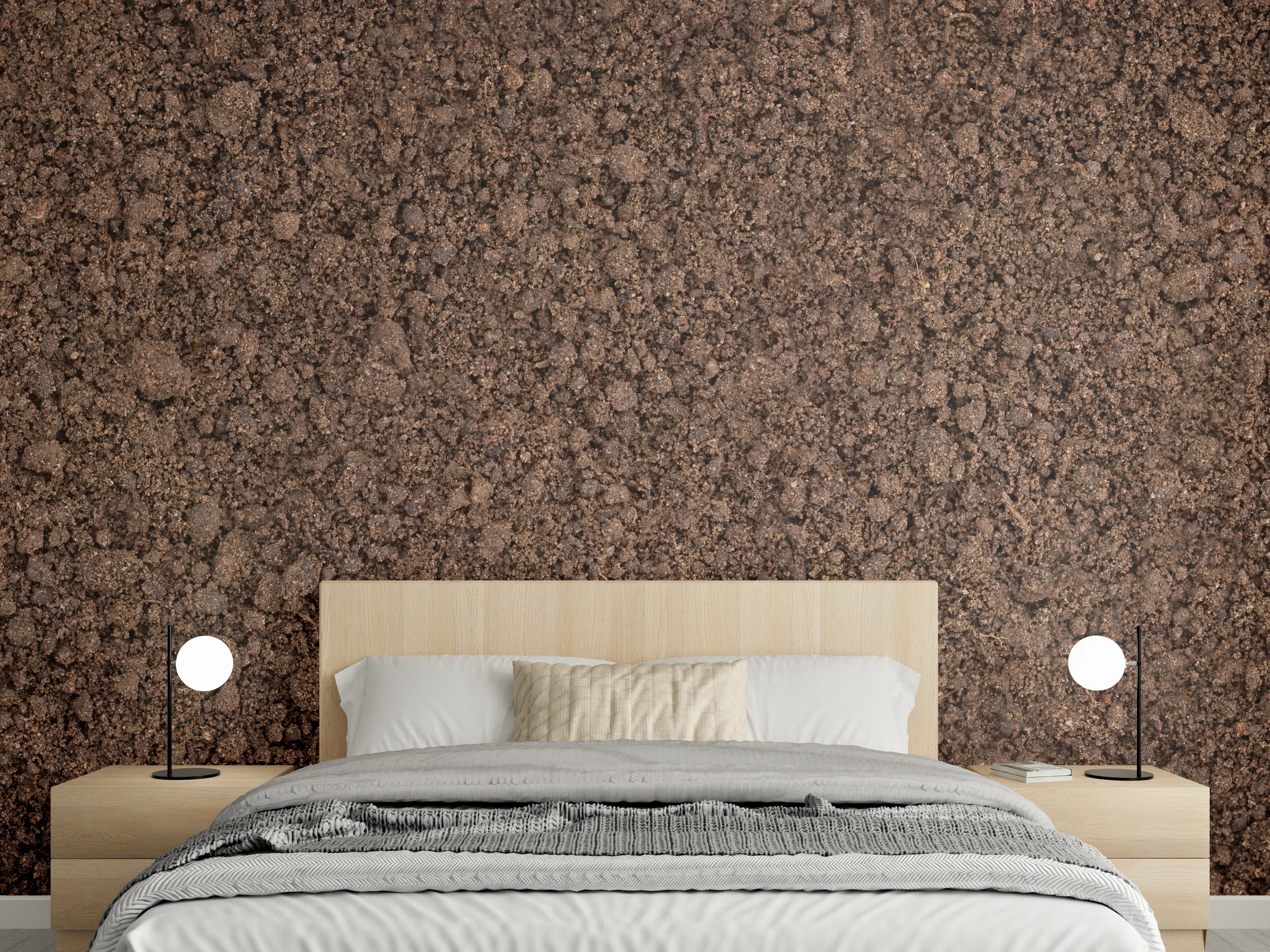 Wandverkleidung Schlafzimmer - Bodentextur in Nahaufnahme