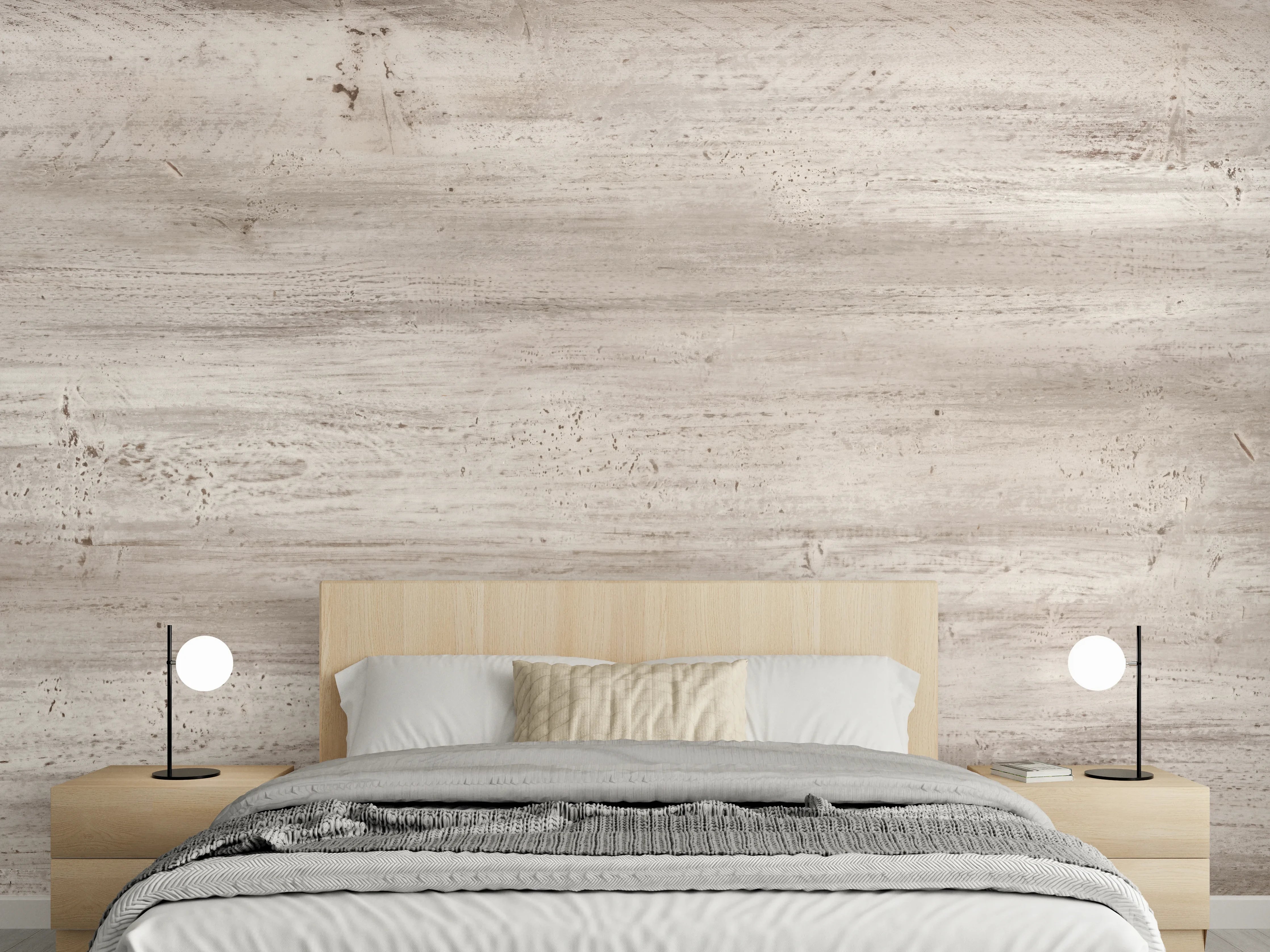 Wandverkleidung Schlafzimmer - Bräunliche alte Holztextur