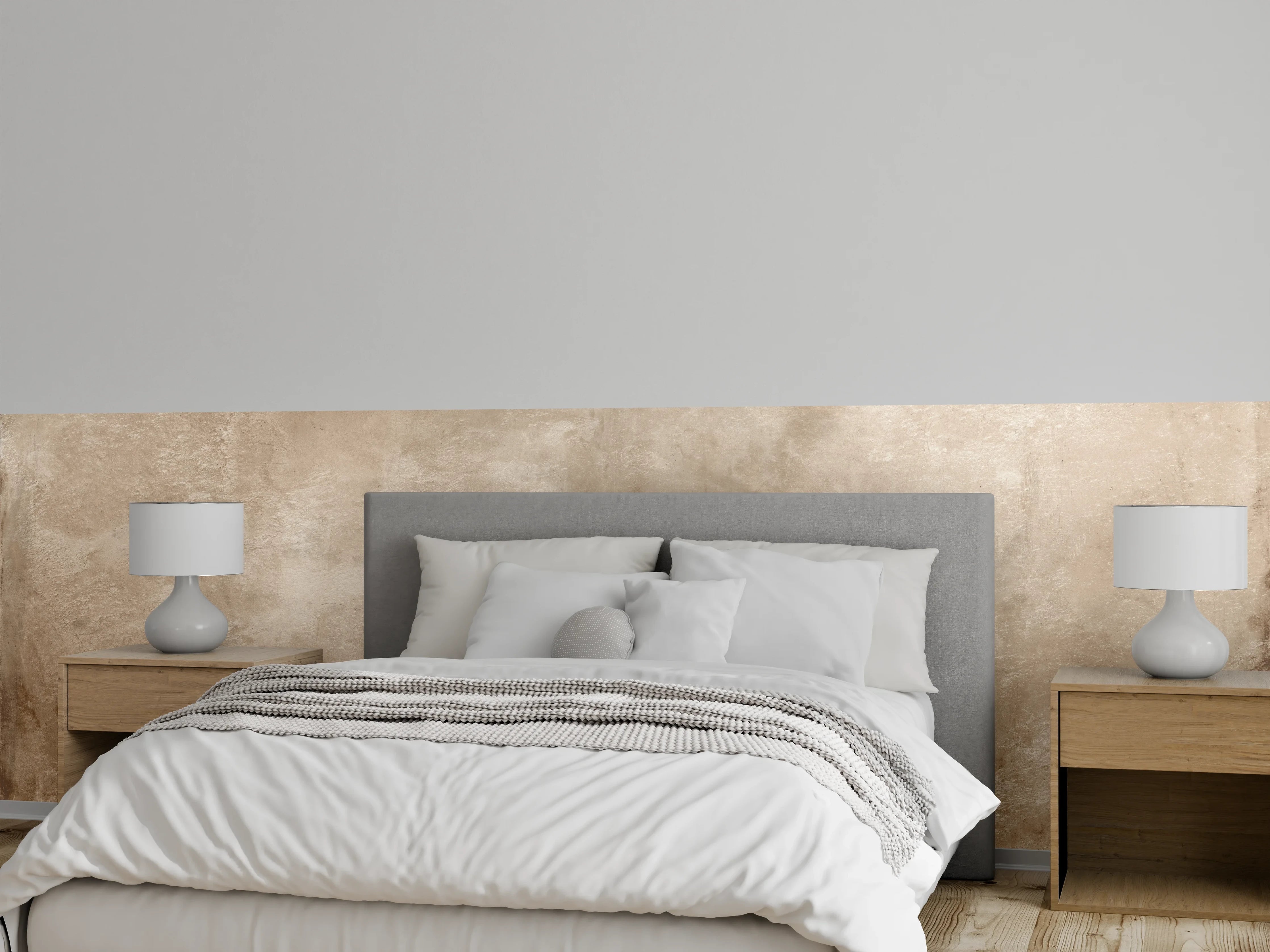 Wandverkleidung Schlafzimmer - Braune antike Zementwand