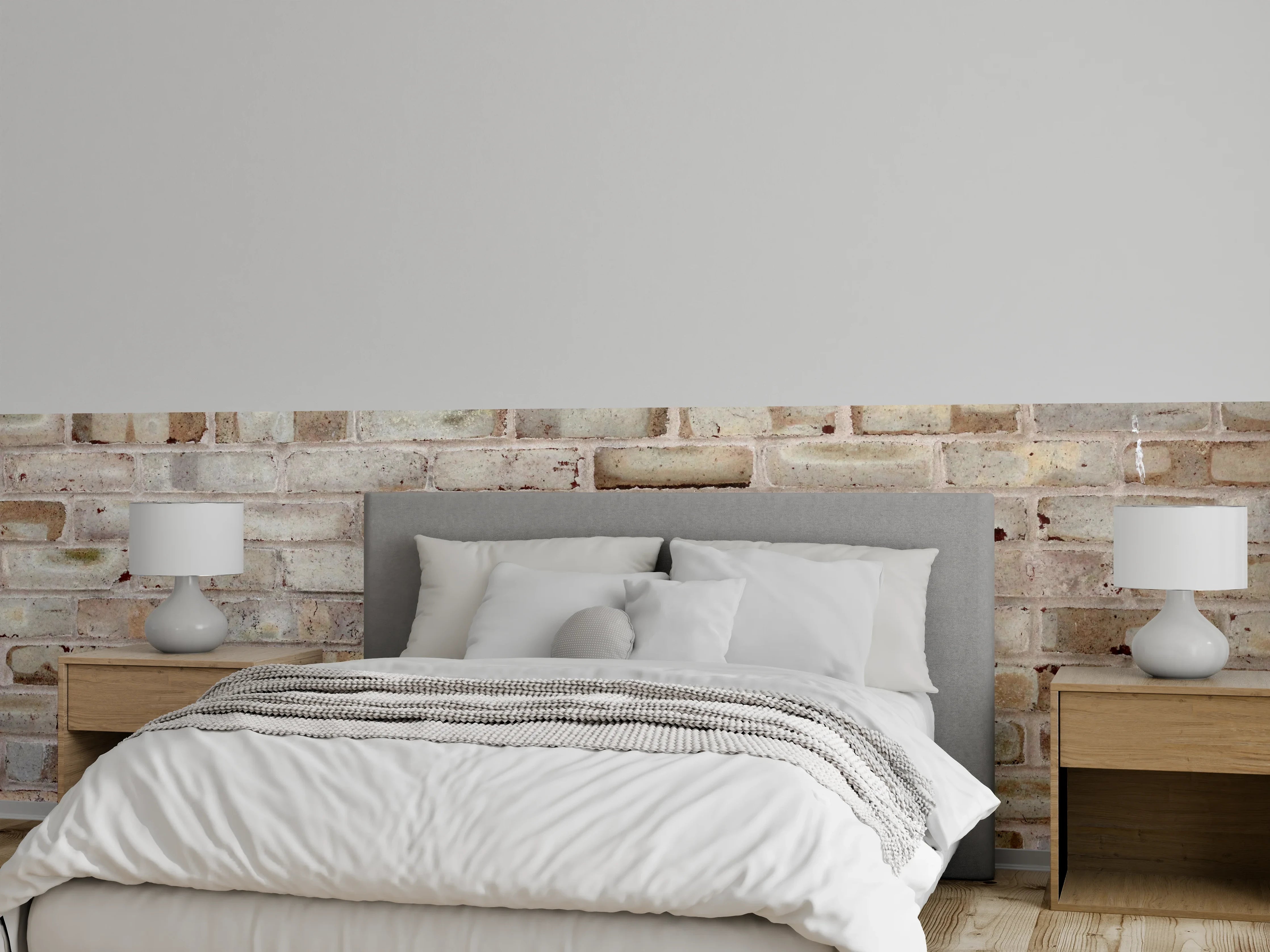 Wandverkleidung Schlafzimmer - Braune verschimmelte Ziegelmauer