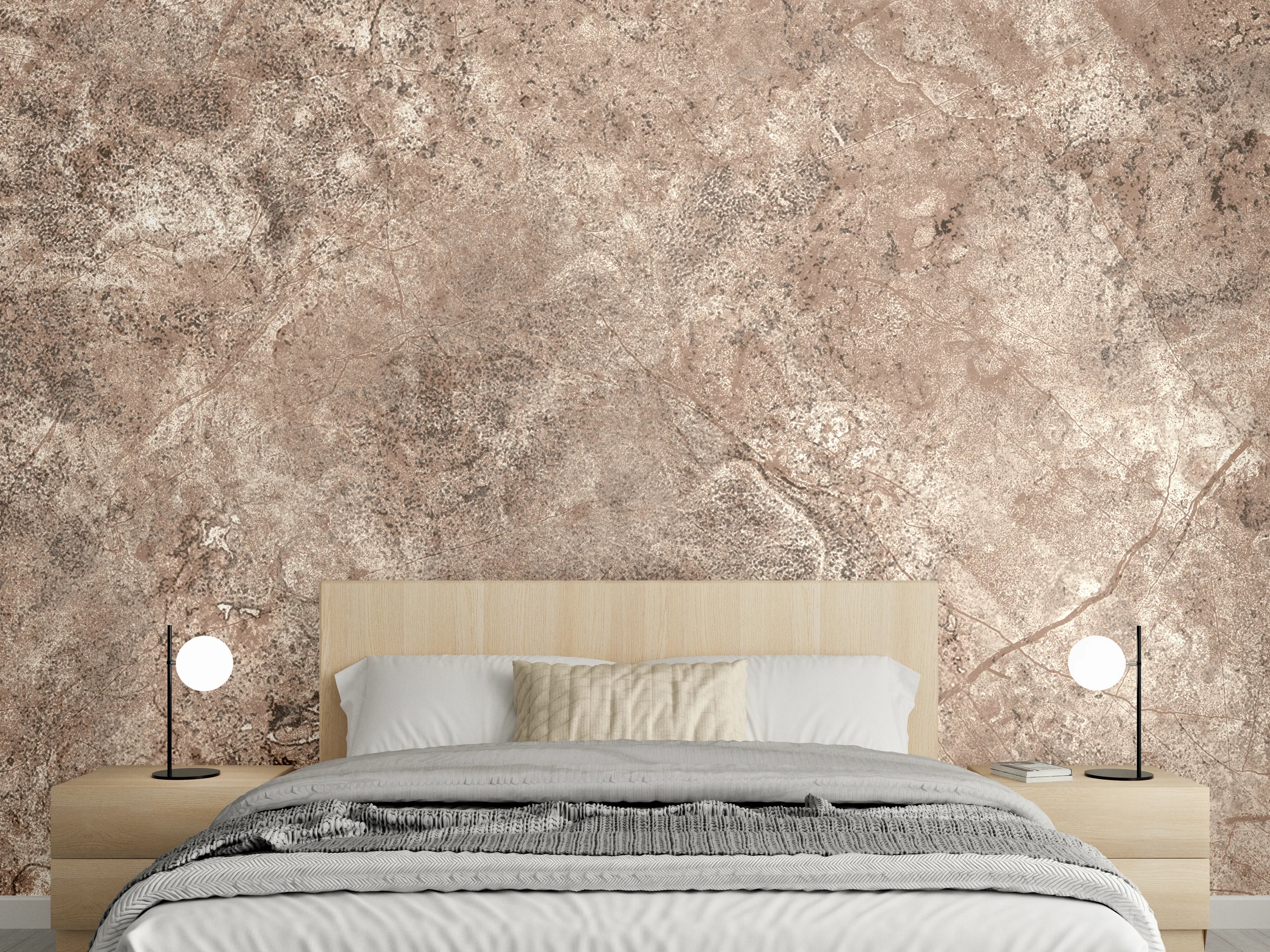 Wandverkleidung Schlafzimmer - Brauner alter Sandstein 1