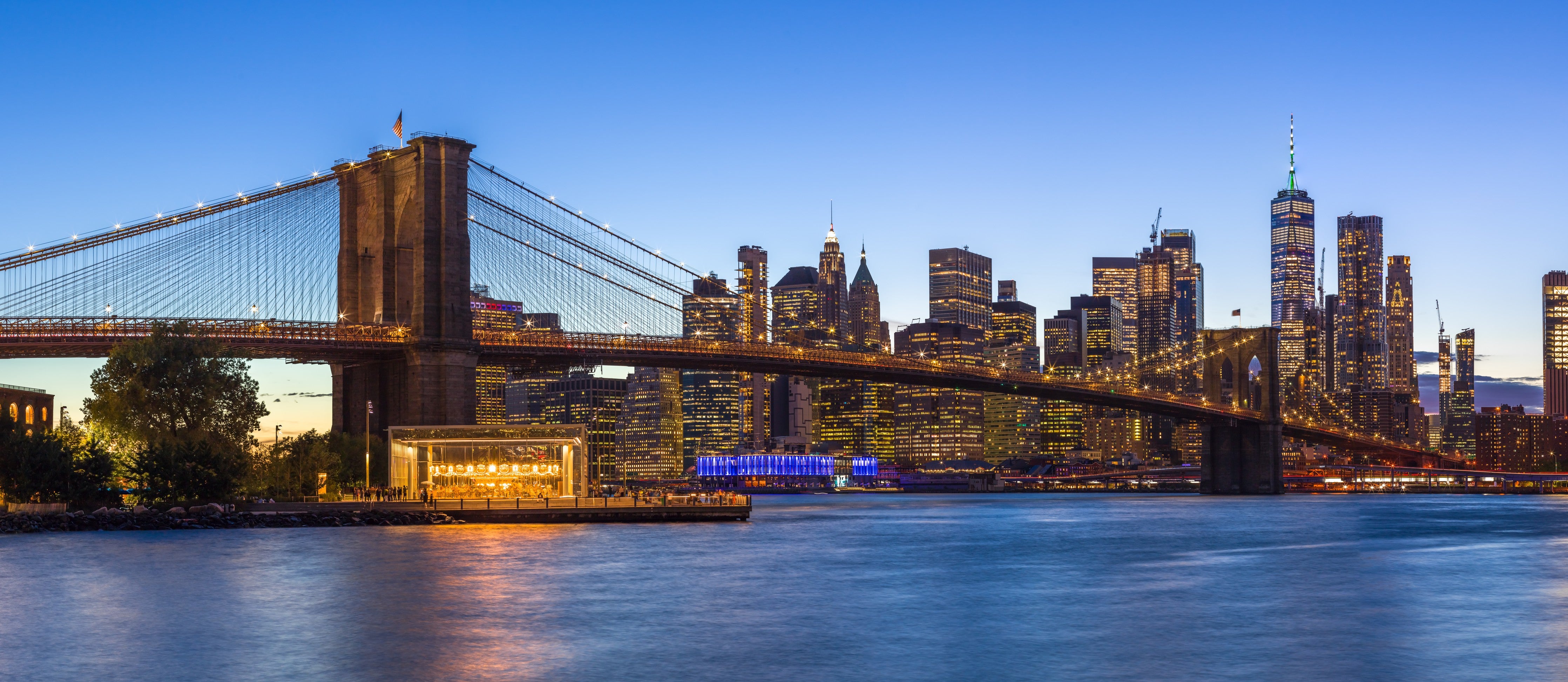 Wandverkleidung Schlafzimmer-Brooklyn Bridge - New York City