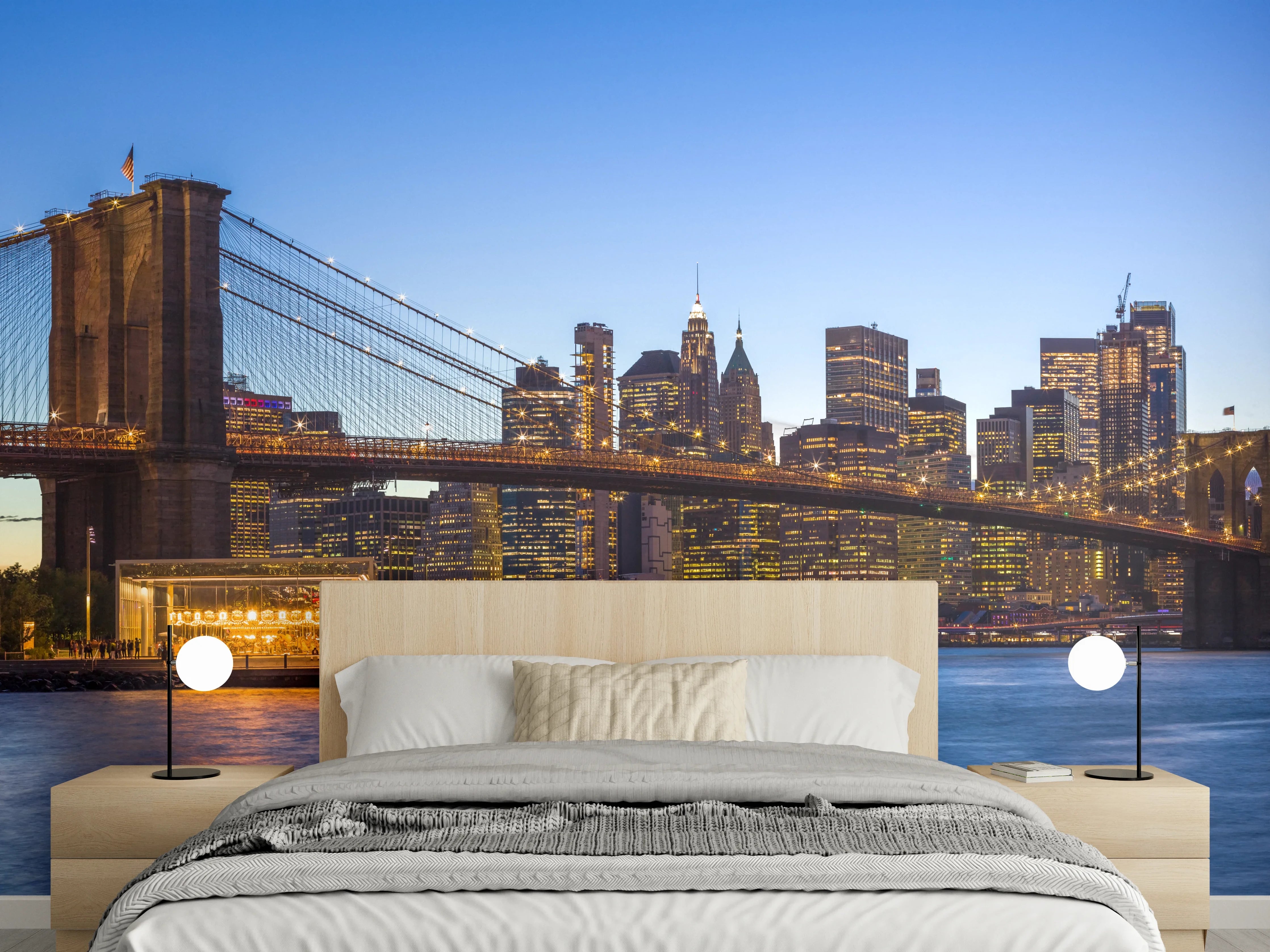 Wandverkleidung Schlafzimmer - Brooklyn Bridge - New York City
